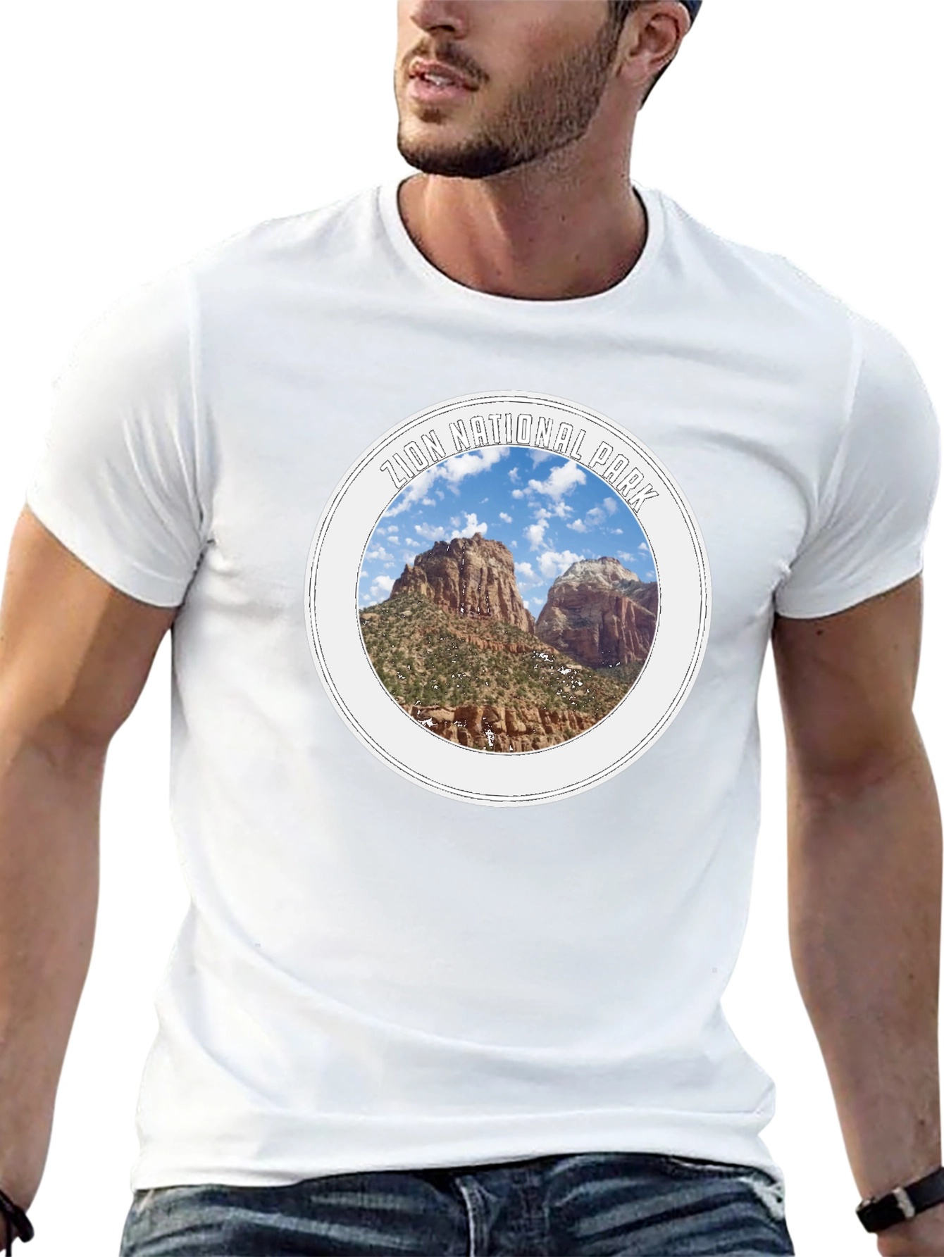 Black Zion National Park Graphic T-Shirt view 13