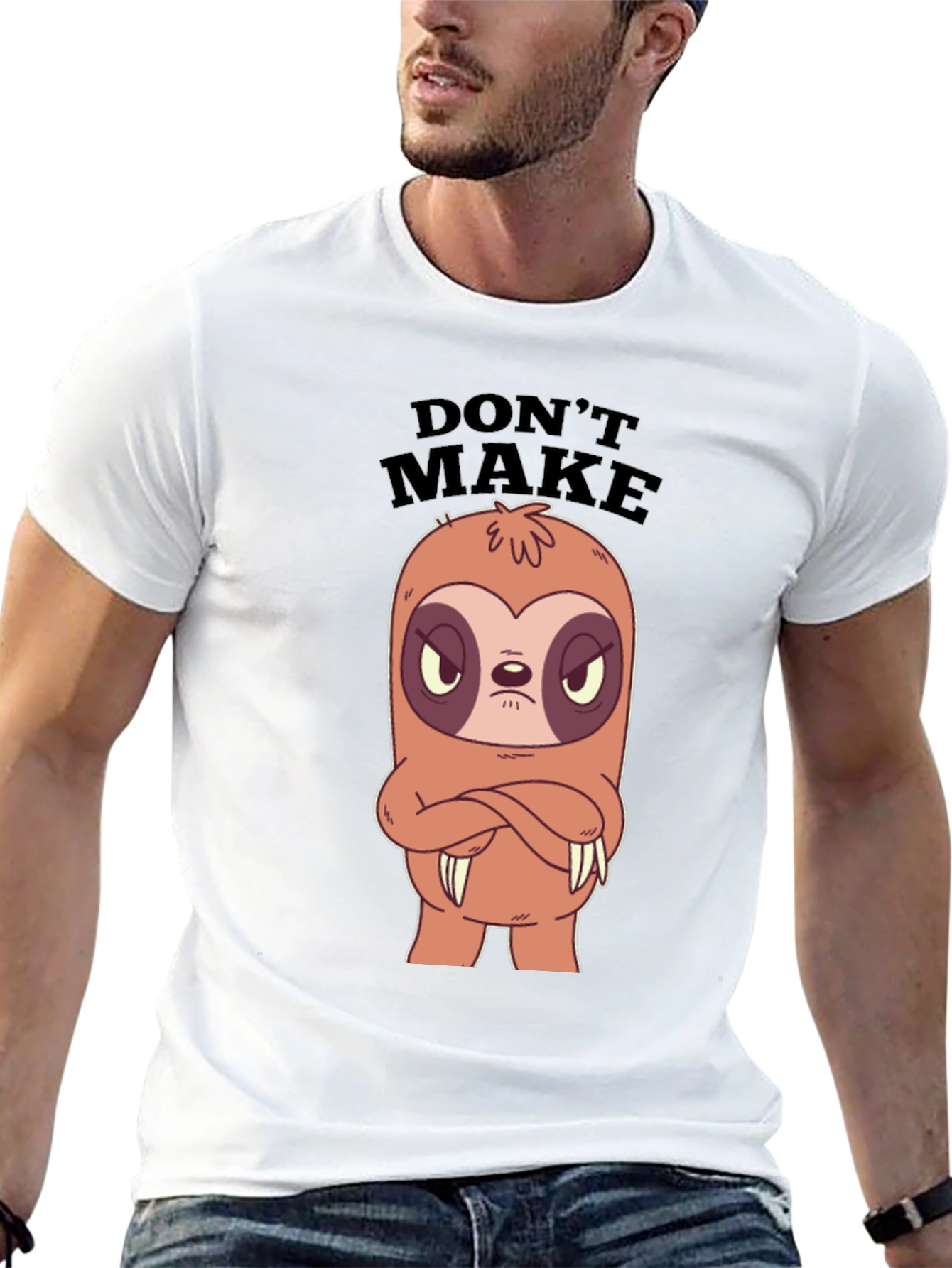 Black Don't Make Me Angry Sloth Graphic Tee view 13