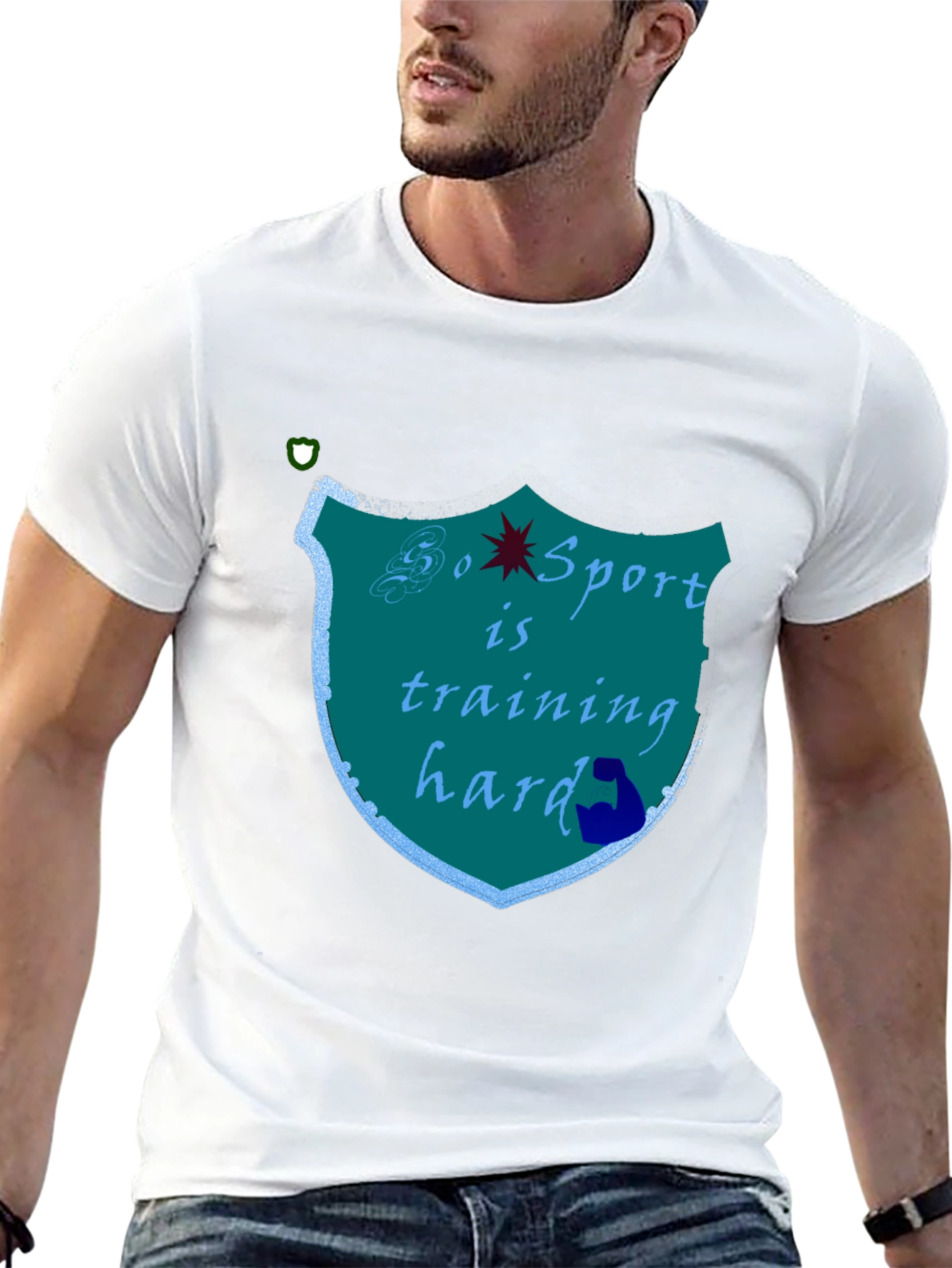 Black Sports Training Hard Black T-Shirt view 13