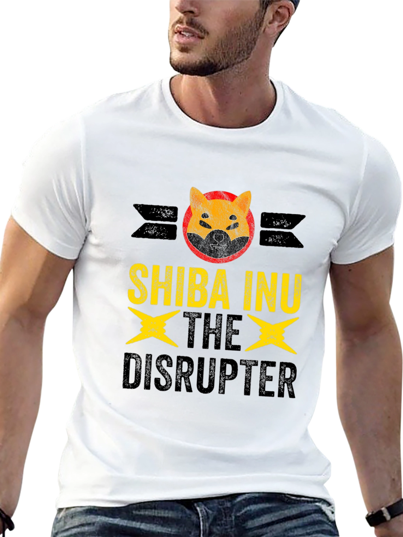 Black Shiba Inu Disruptor Graphic Tee view 13
