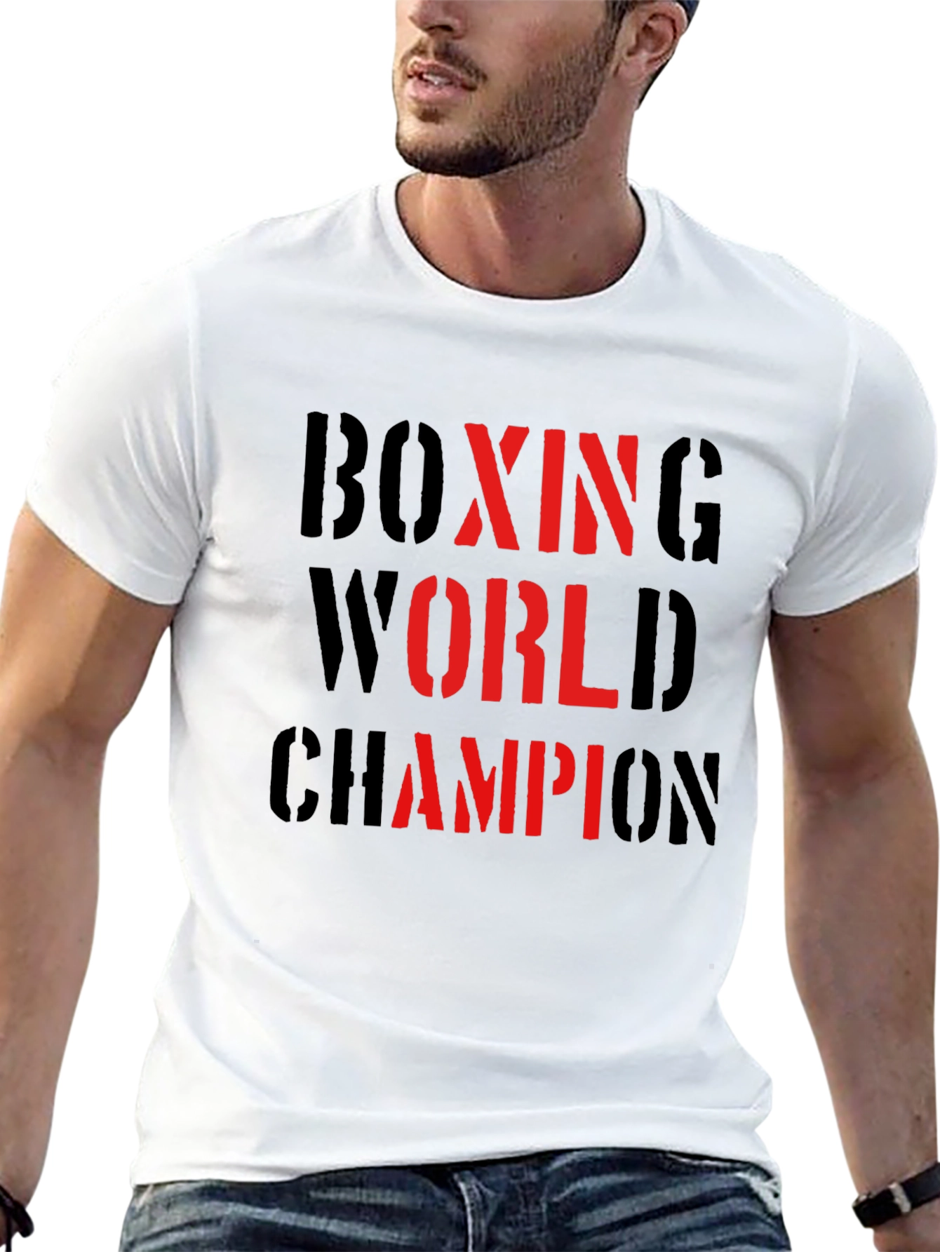 Black Boxing World Champion Graphic T-Shirt view 13