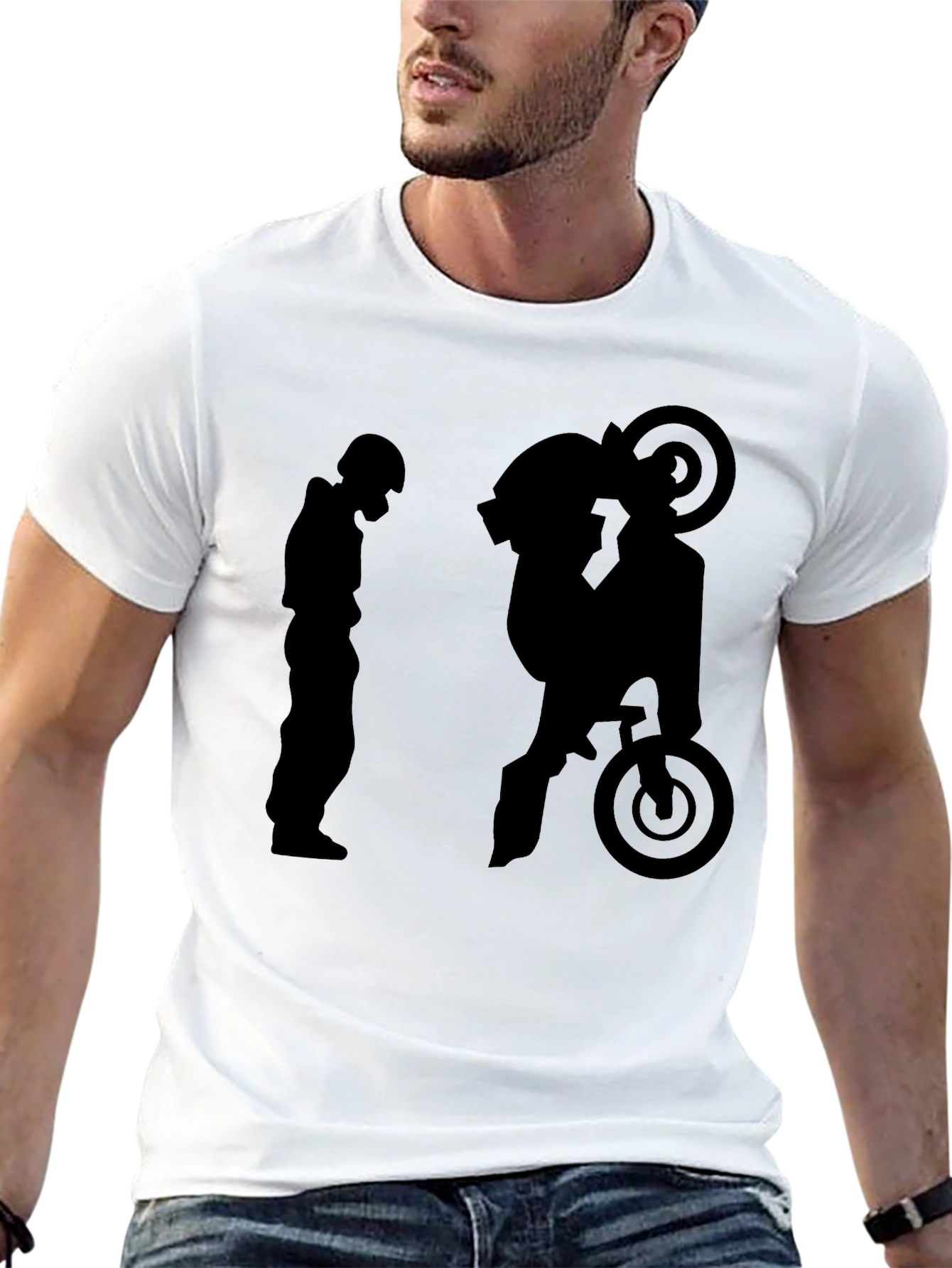 Black Cool Graphic Tee - Biker Evolution view 13