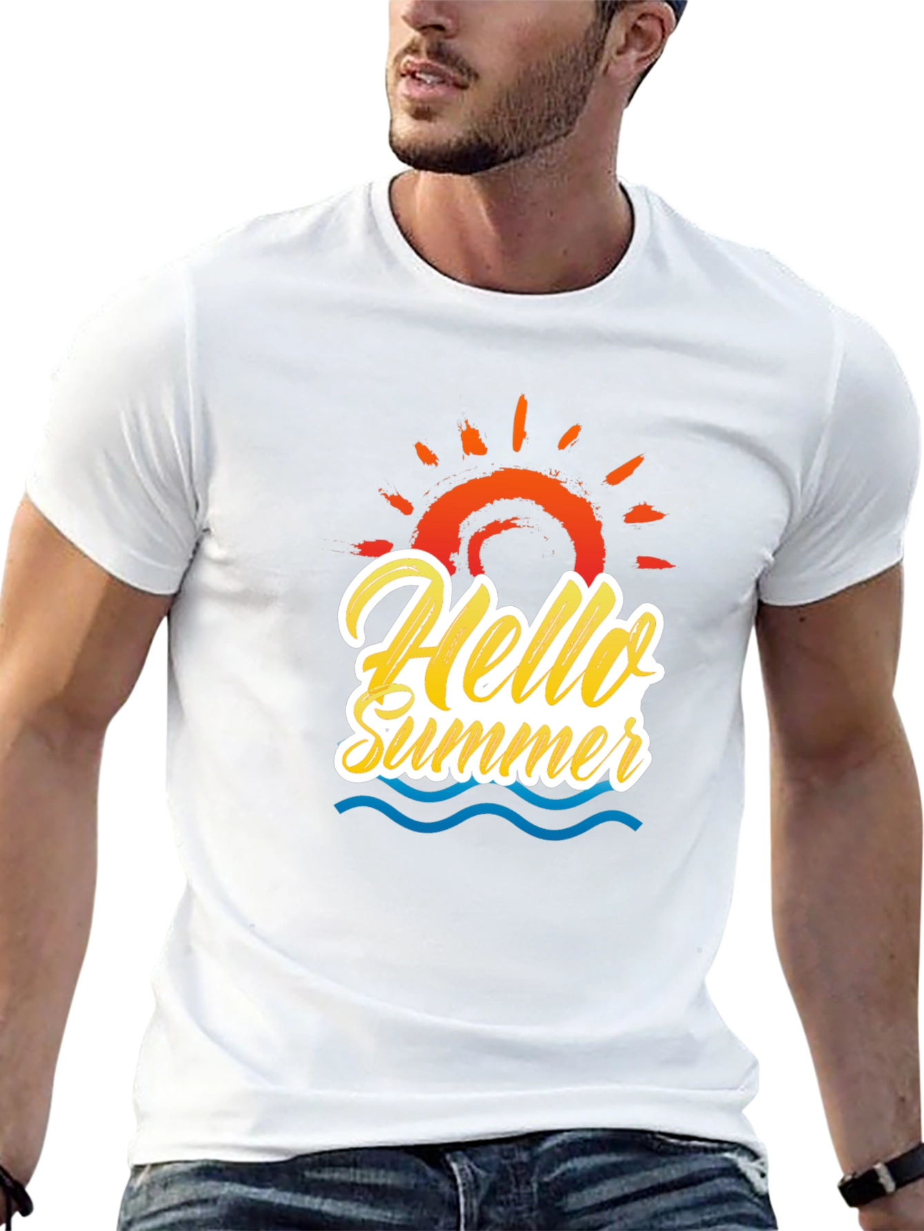 Black Hello Summer Graphic Tee view 13