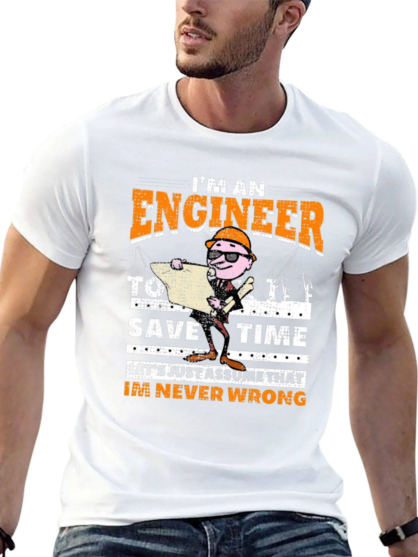 Black Engineer Never Wrong Graphic T-Shirt view 13