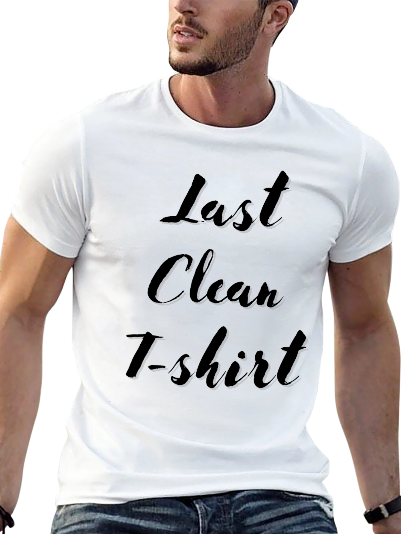 Black Last Clean T-Shirt - Funny Novelty Tee view 13