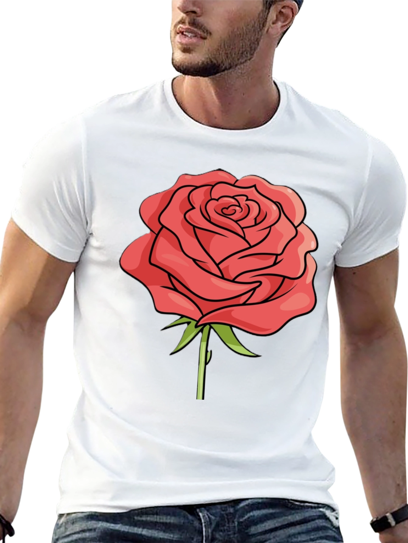 Black Rose Graphic Black T-Shirt - Casual Style view 13