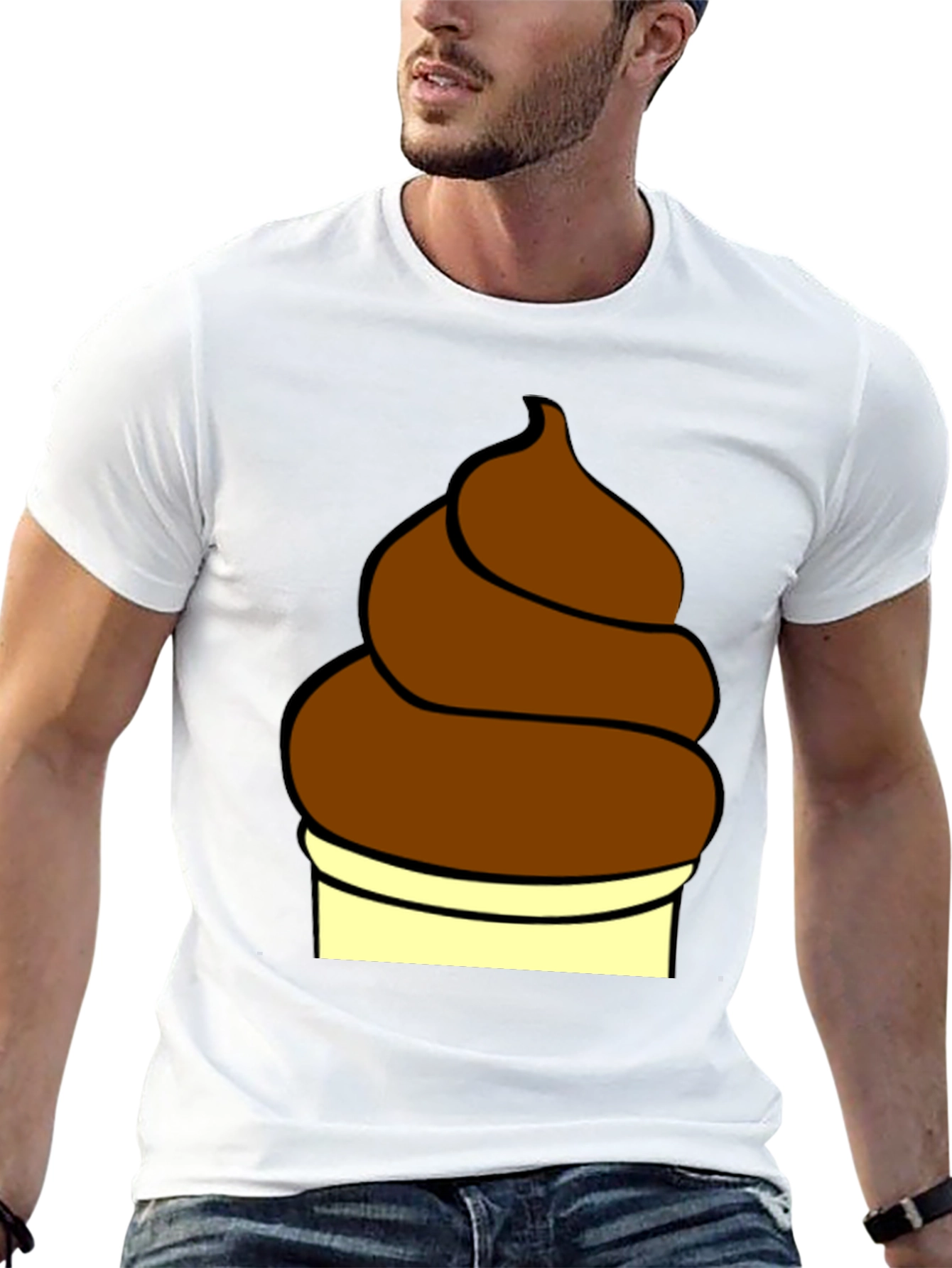 Black Novelty Poop Emoji T-Shirt - Funny Graphic Tee view 13