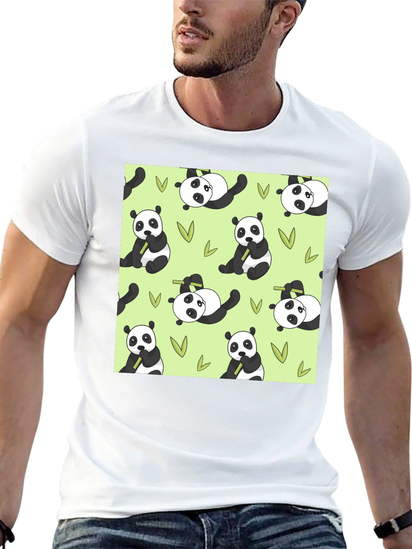 Black Panda Print T-Shirt - Cute Animal Tee view 13