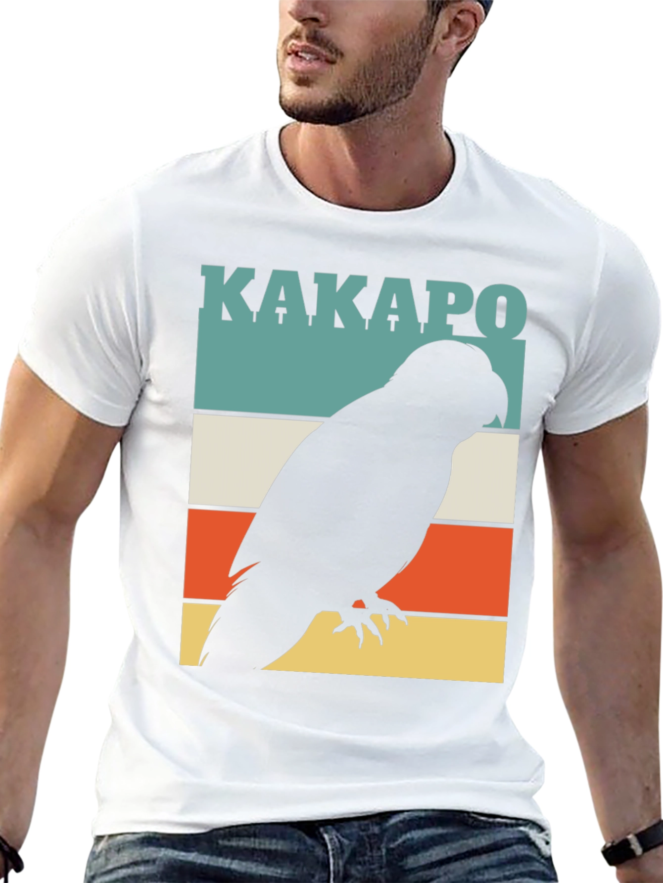 Black Kakapo Parrot Silhouette T-Shirt view 13