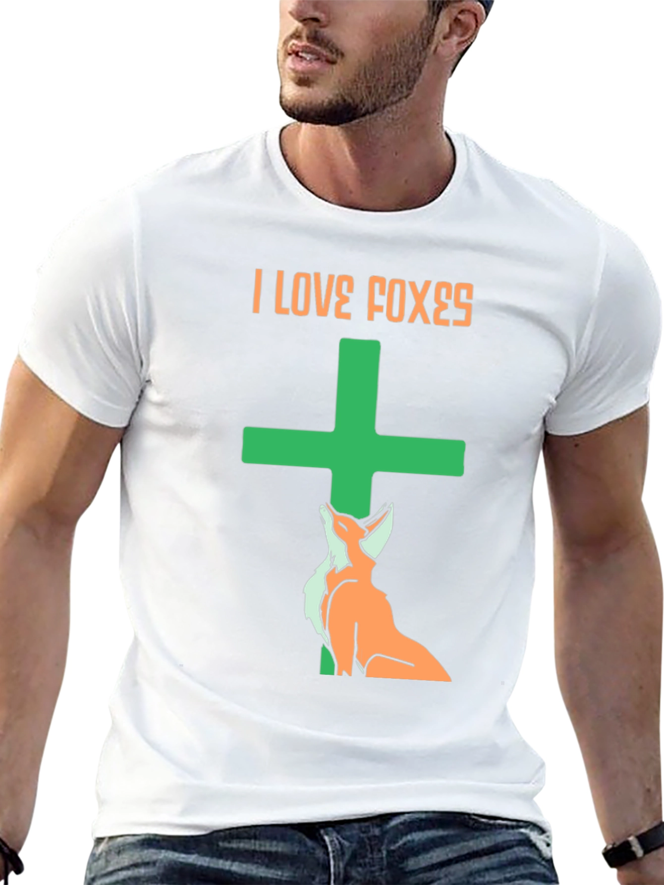 Black I Love Foxes Graphic Tee - Unisex view 13