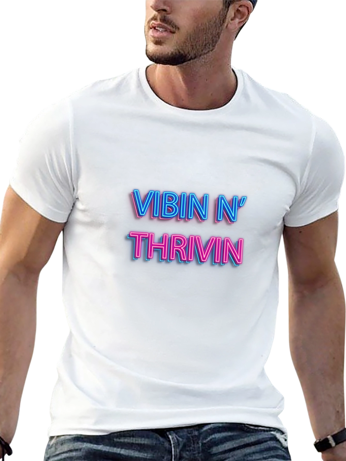 Black Vibin' N' Thrivin' Black T-Shirt view 13