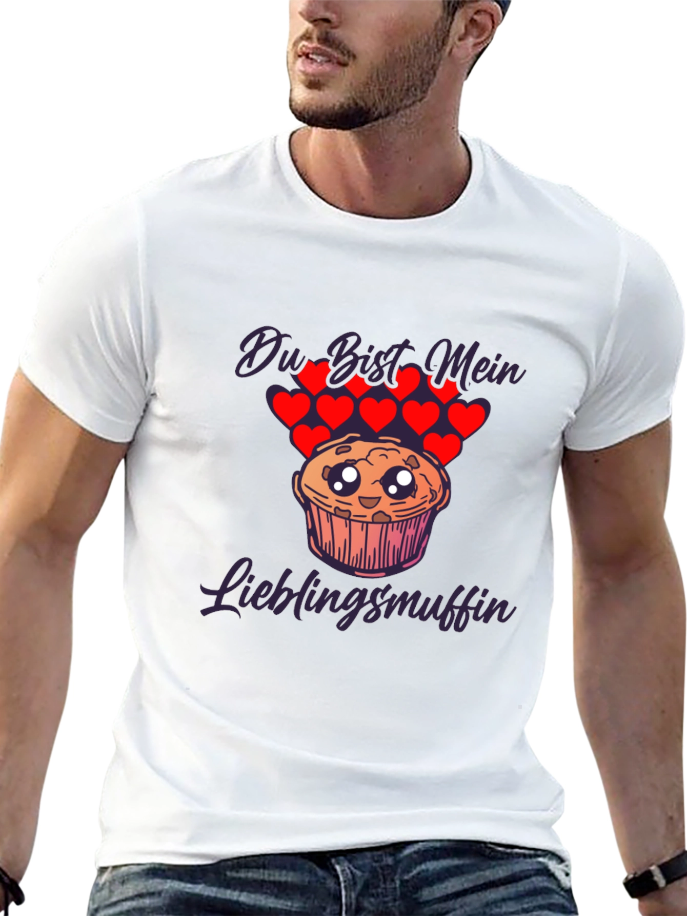 Black Du Bist Mein Lieblingsmuffin Graphic Tee view 13