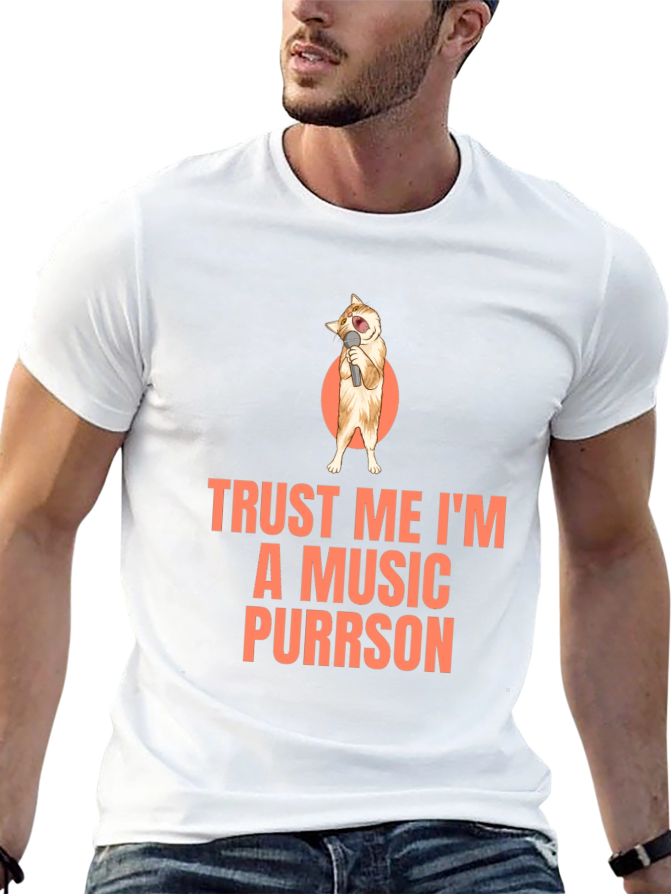 Black Trust Me I'm A Music Purrson T-Shirt view 13