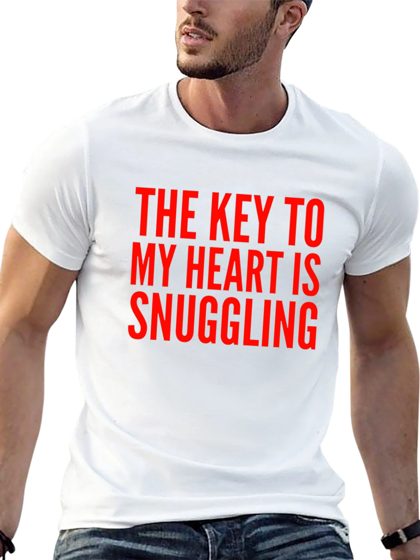 Black Snuggling Heart T-Shirt - Black view 13