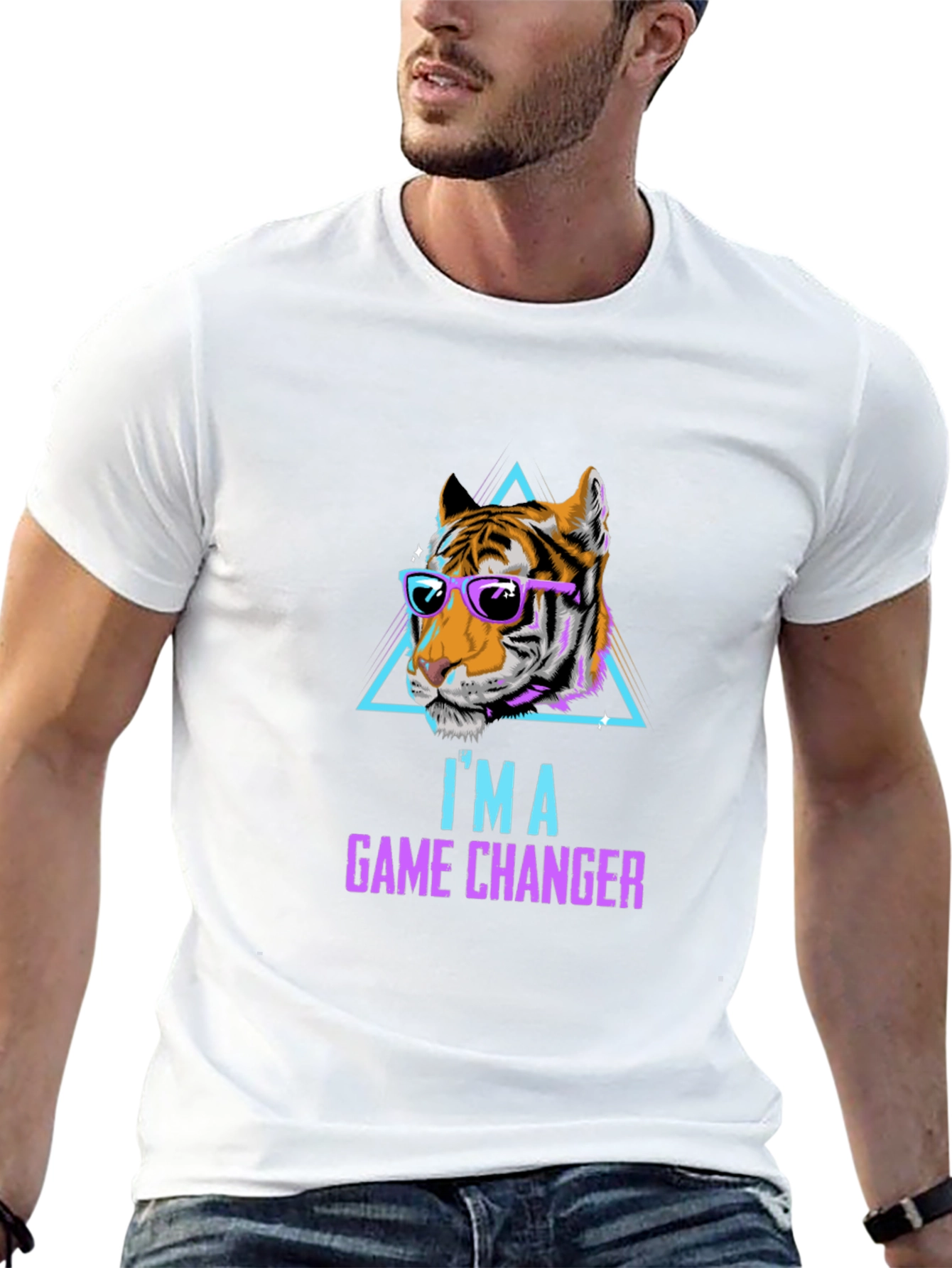 Black Cool Tiger Graphic Tee - Game Changer view 13