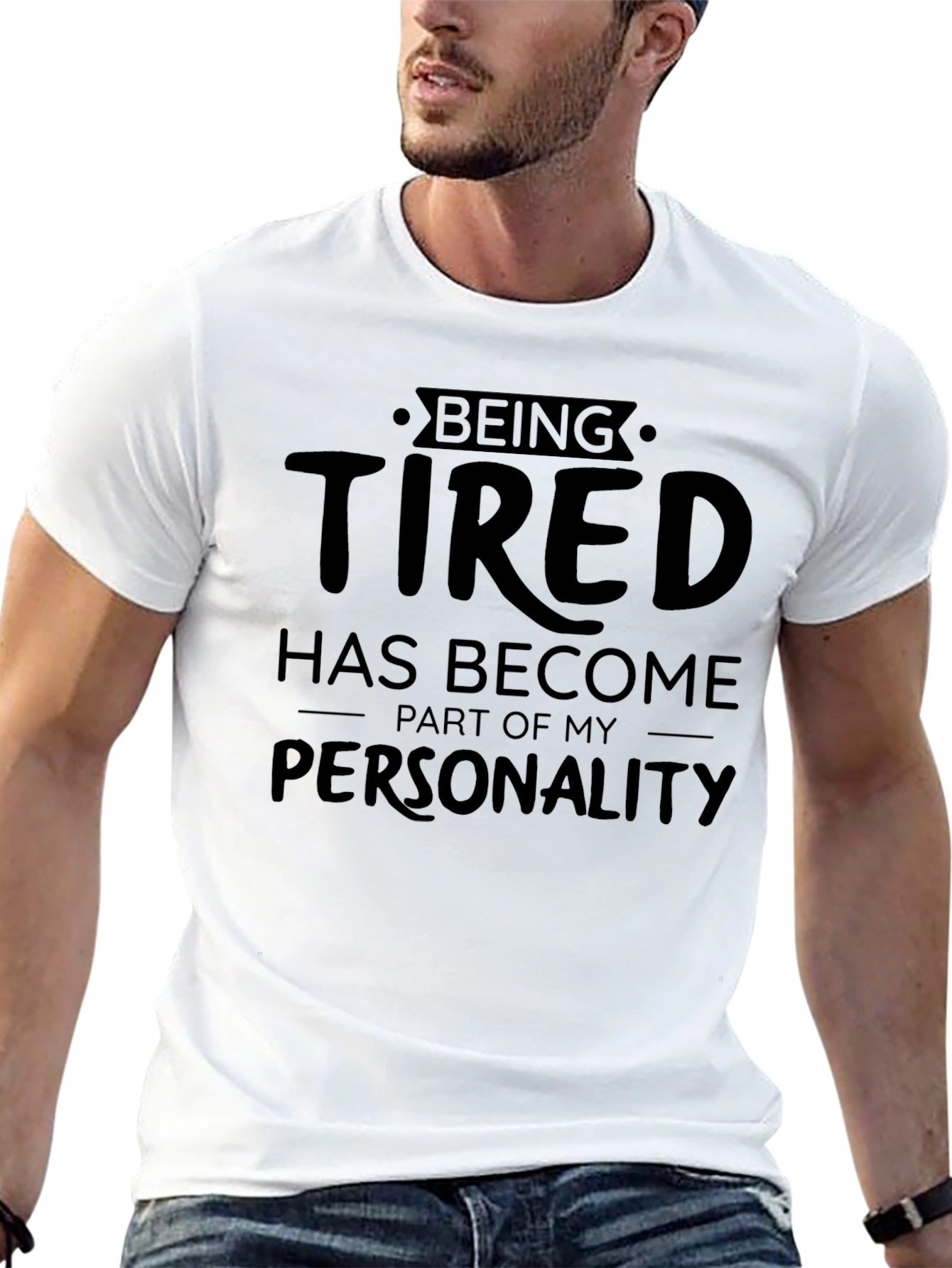 Black Being Tired T-Shirt - Funny Slogan Tee view 13