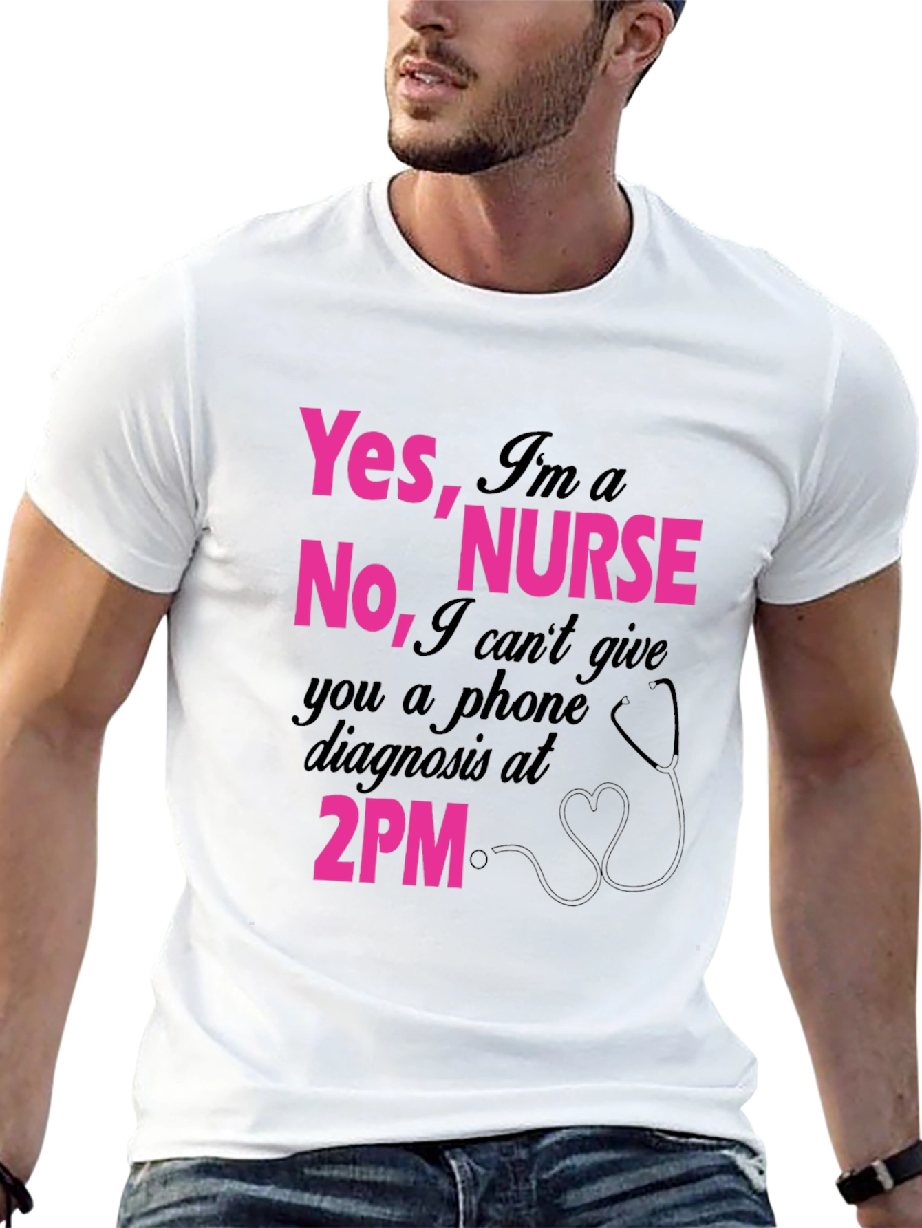 Black Yes I'm a Nurse T-Shirt - Funny 2PM Quote! view 13