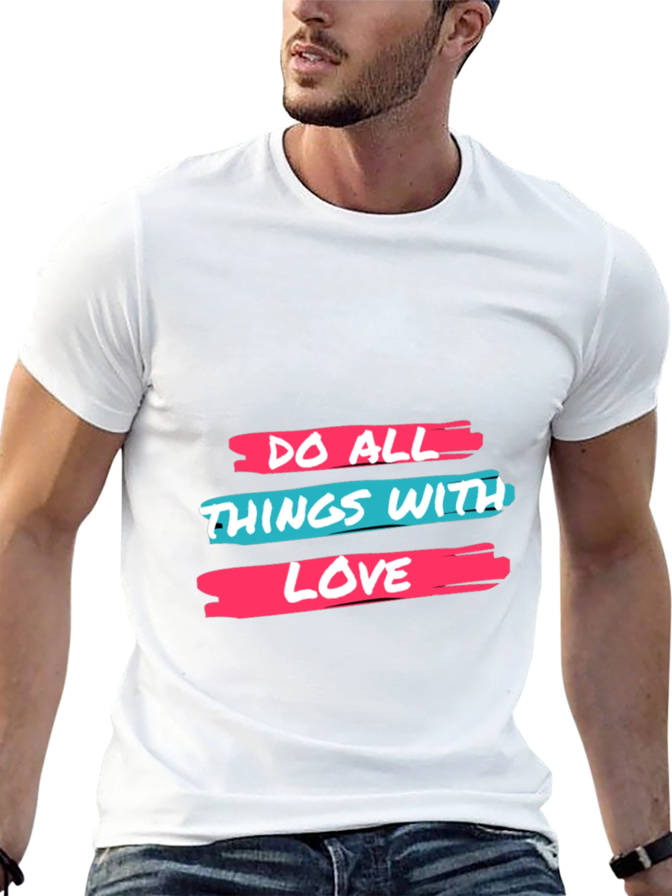 Black Do All Things With Love Black Tee view 13