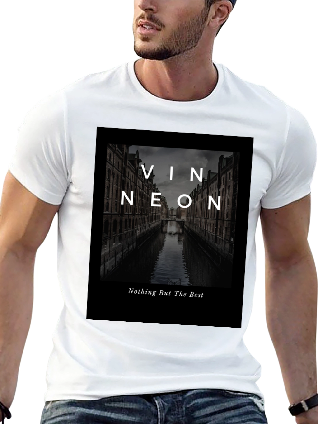 Black Vin Neon Graphic T-Shirt - Best Quality view 13