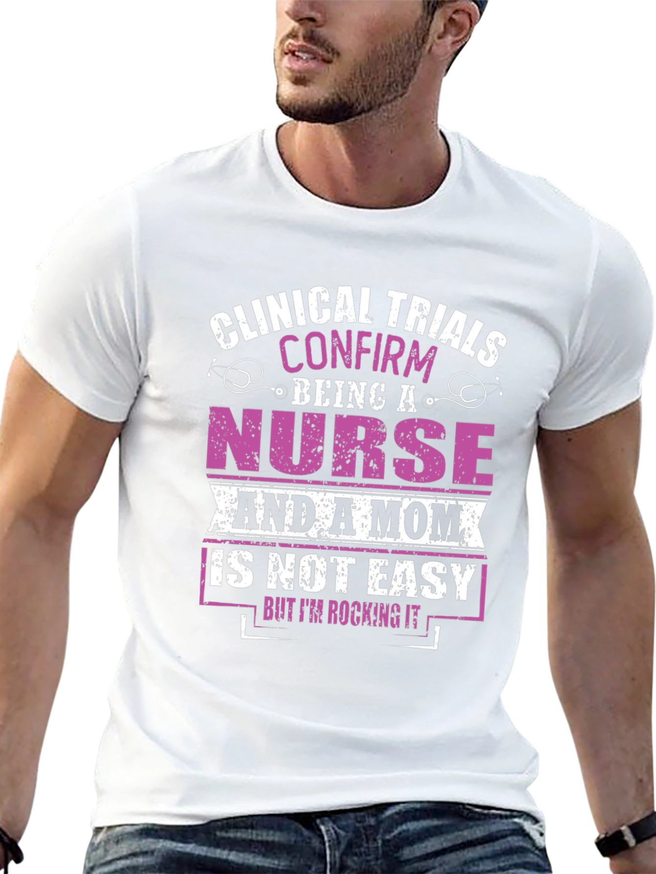 Black Nurse & Mom T-Shirt: Clinical Trials Confirmed! view 13