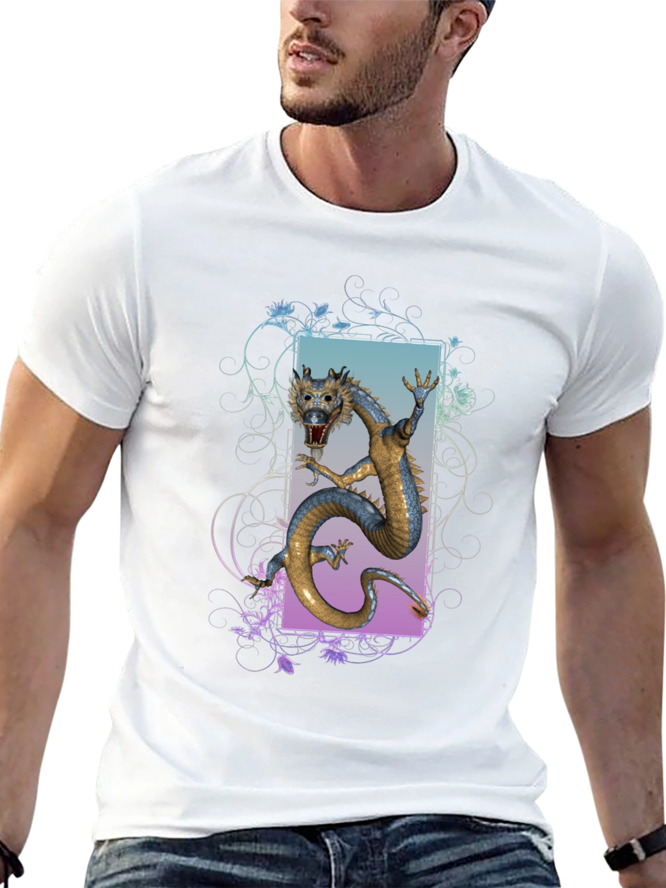 Black Dragon Graphic T-Shirt - Mythical Creature Tee view 13