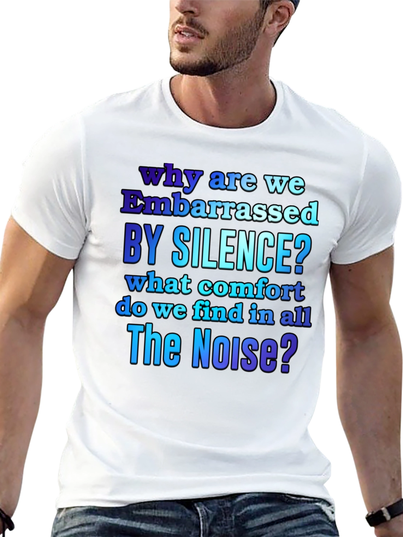 Black Embarrassed by Silence Graphic T-Shirt view 13