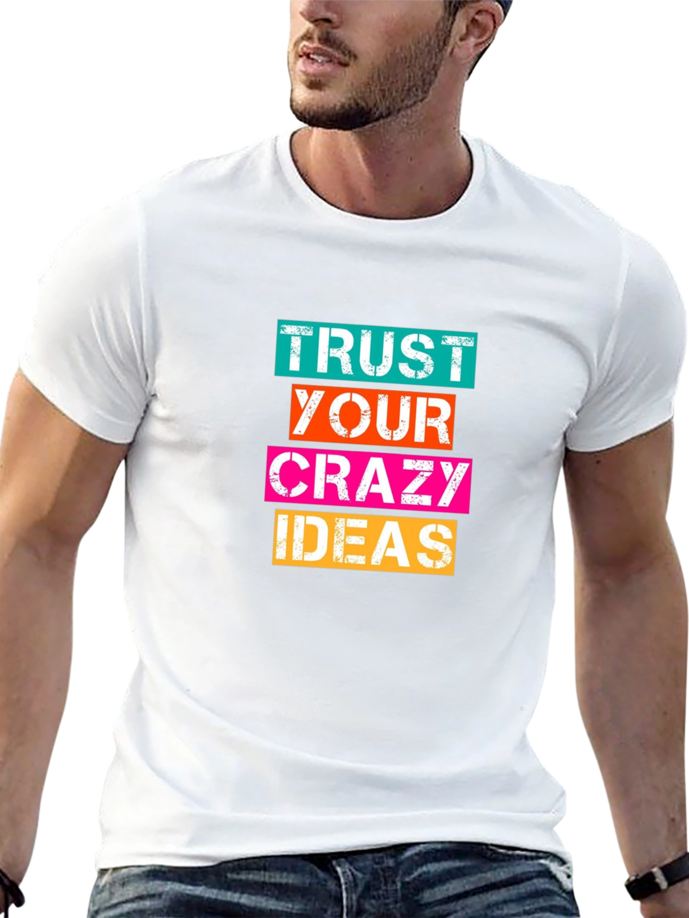 Black Trust Your Crazy Ideas Graphic Tee view 13