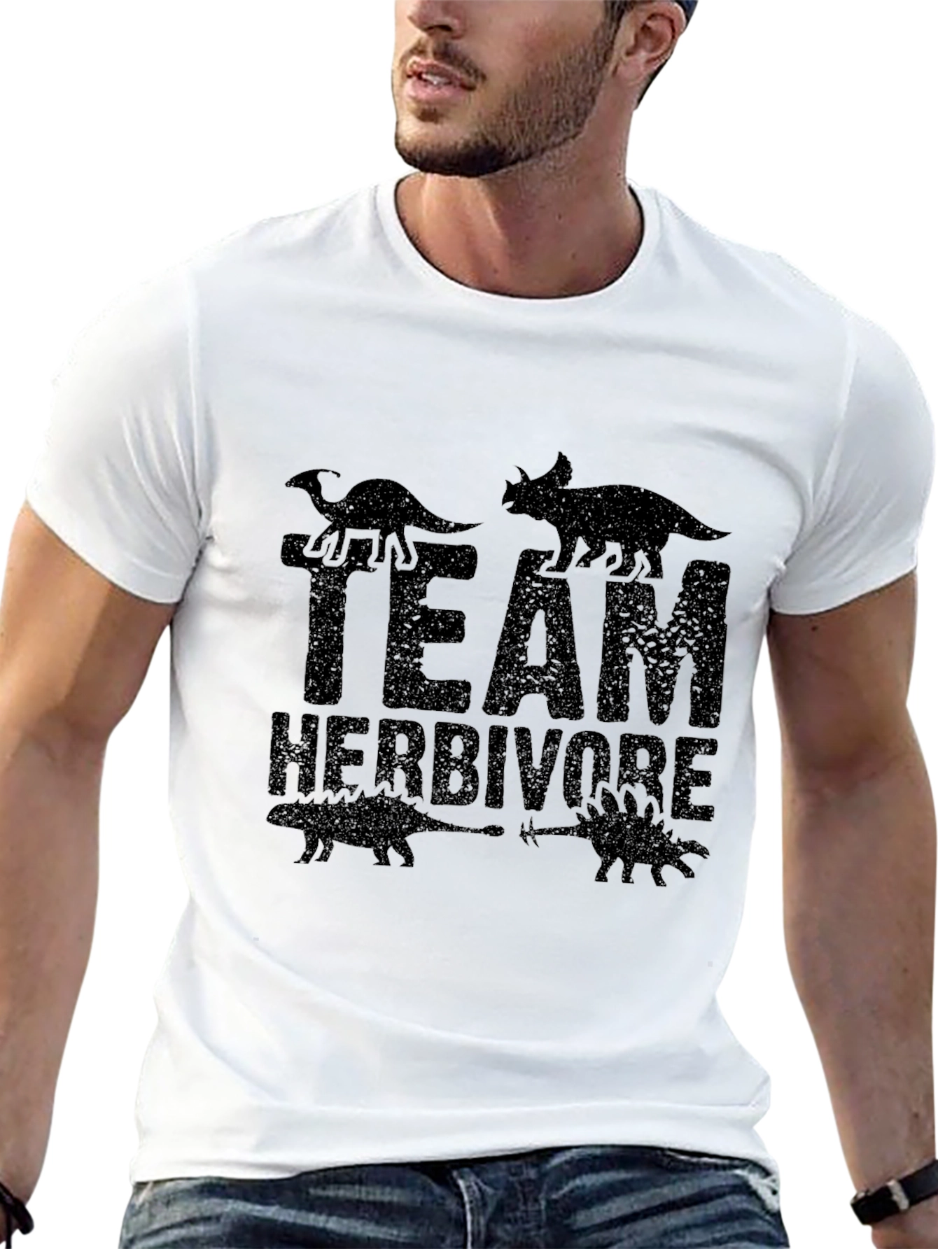 Black Team Herbivore Black Graphic T-Shirt view 13