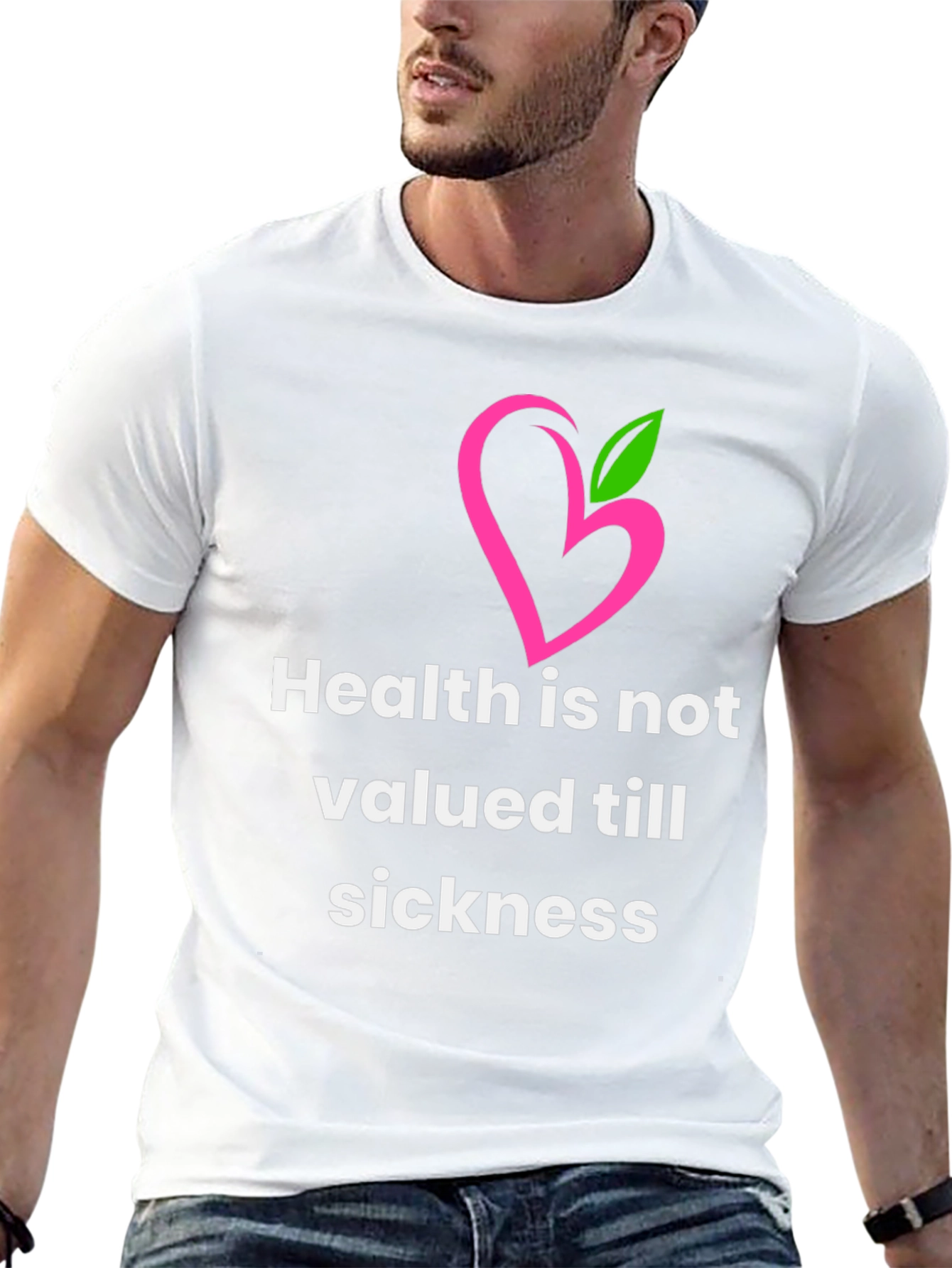 Black Health Quote Graphic Tee - Stylish & Meaningful view 13