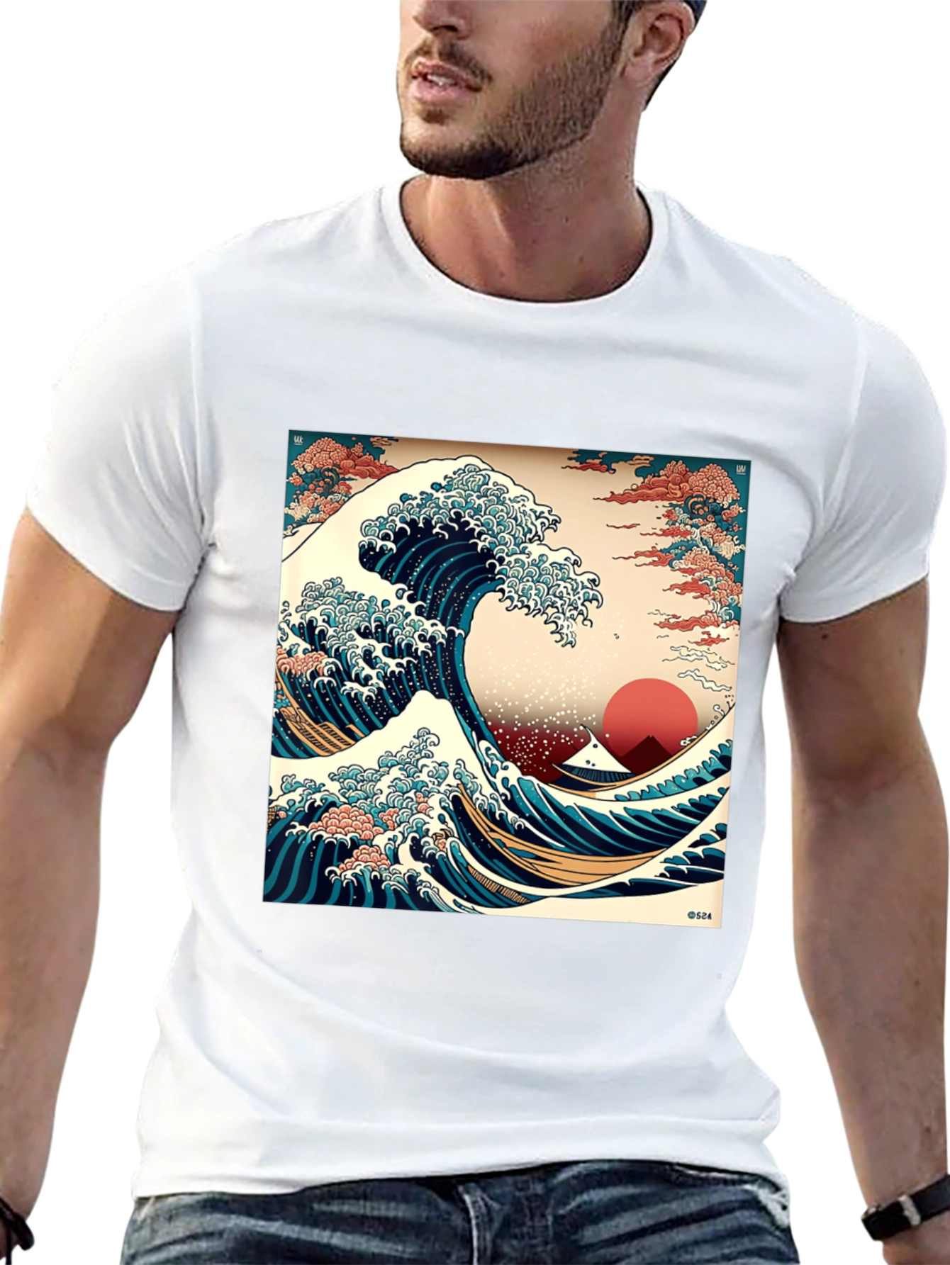 Black Great Wave T-Shirt - Stylish Graphic Tee view 13