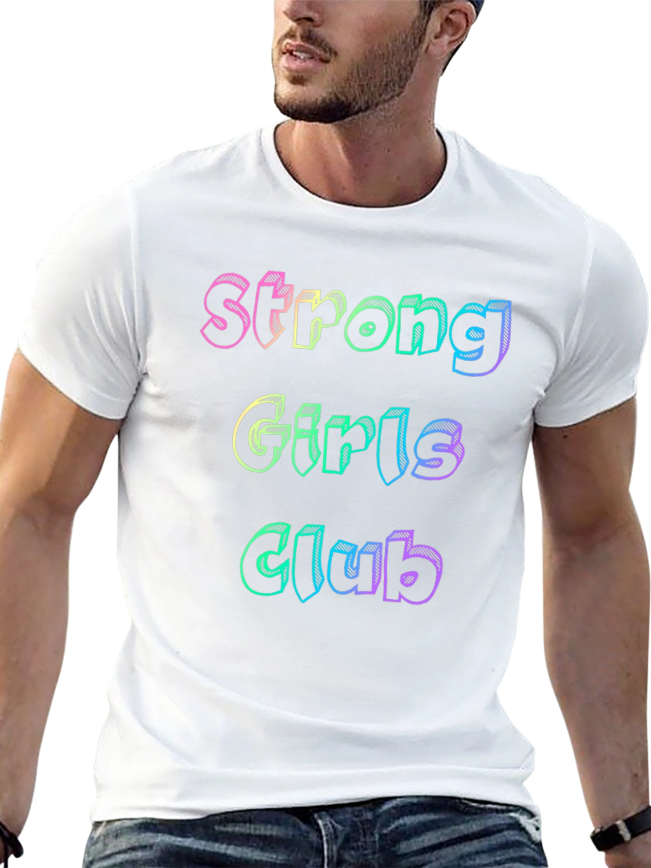 Black Strong Girls Club Black T-Shirt view 13