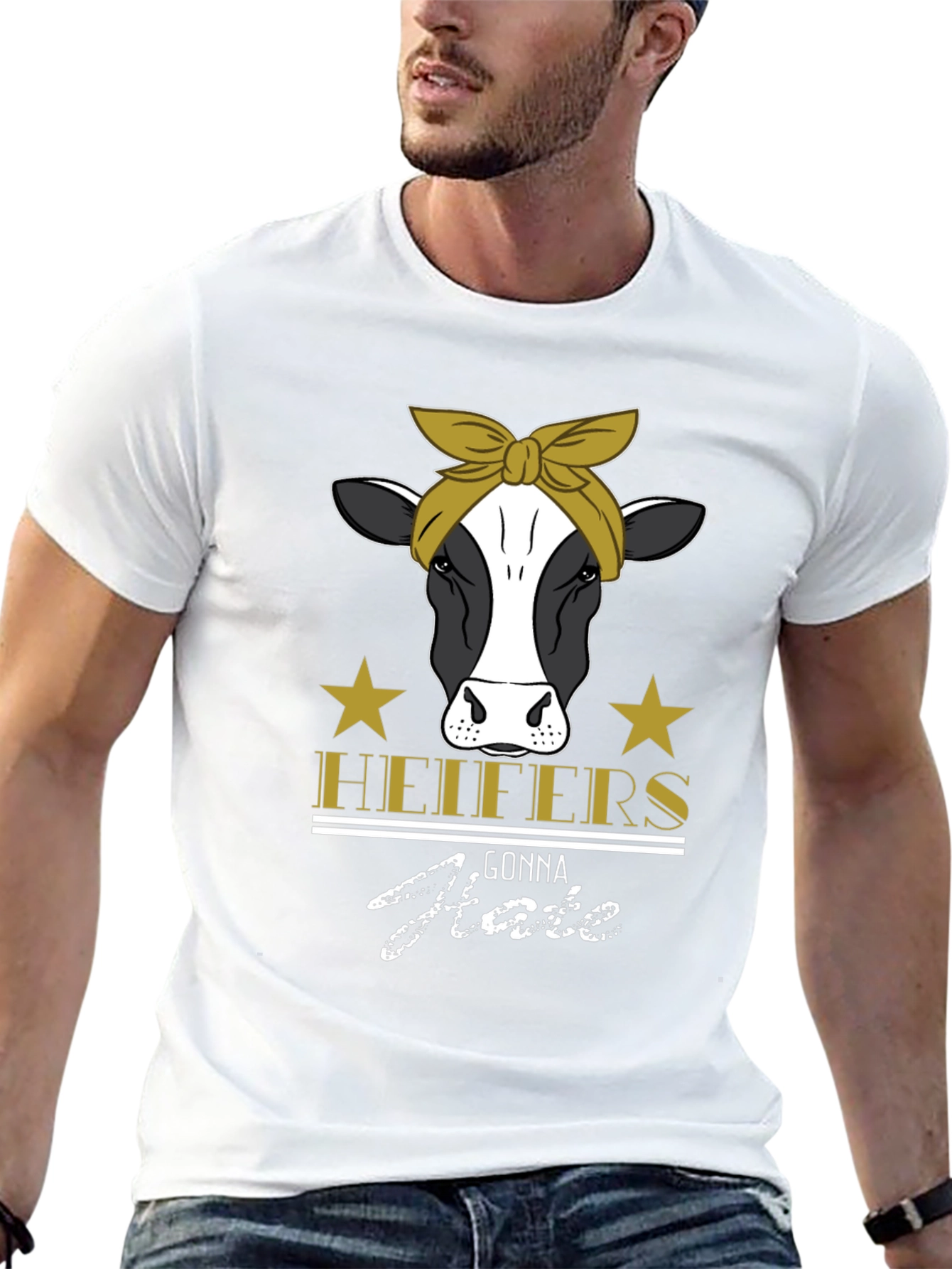 Black Heifers Gonna Hate Graphic T-Shirt - Black Cotton view 13