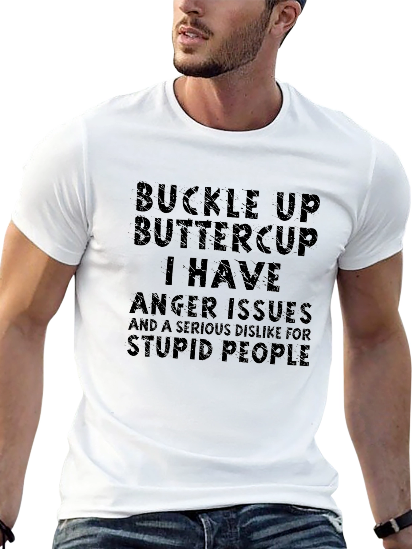 Black Buckle Up Buttercup T-Shirt view 13