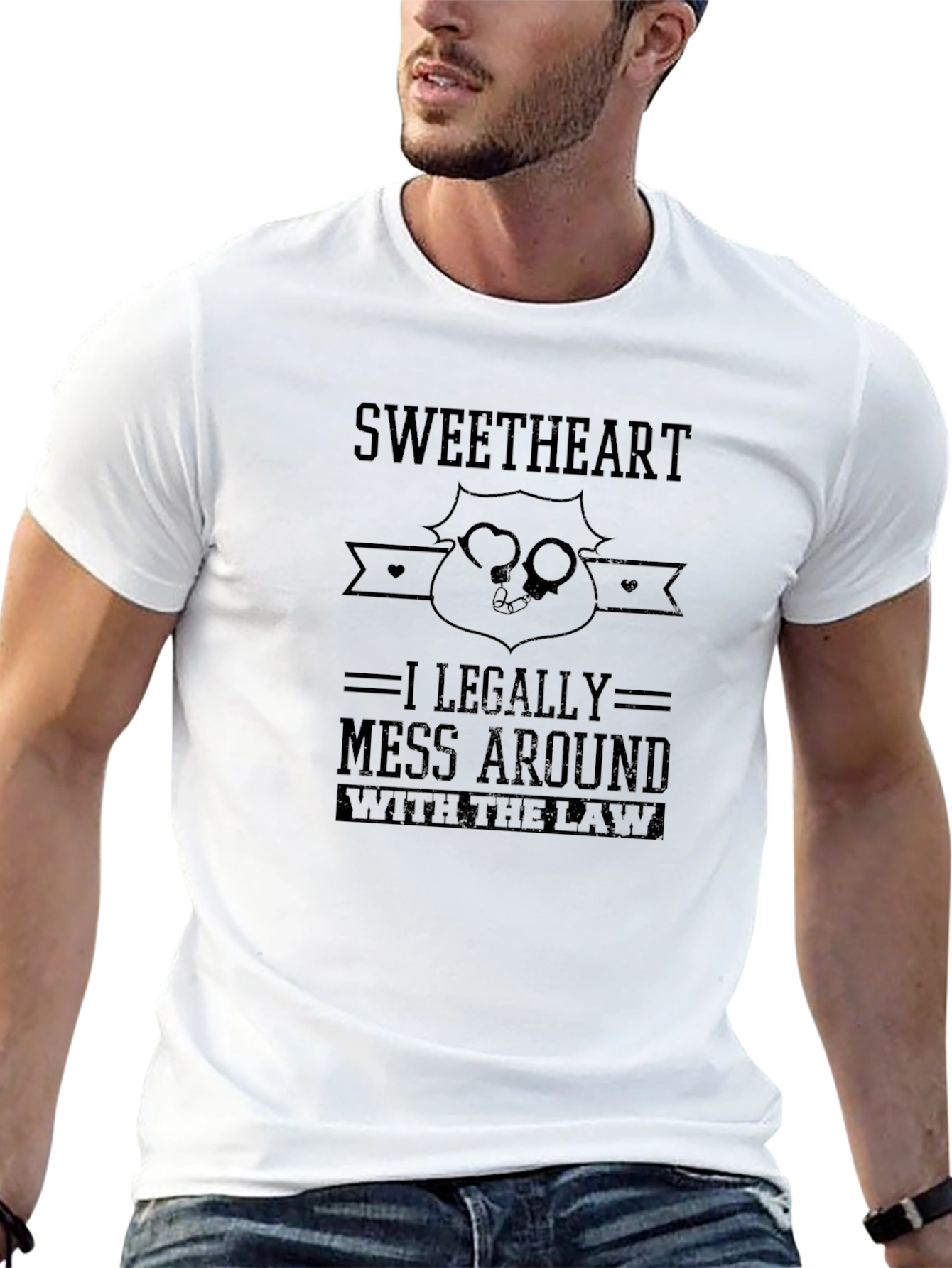 Black Sweetheart I Legally Mess Around With The Law T-Shirt view 13