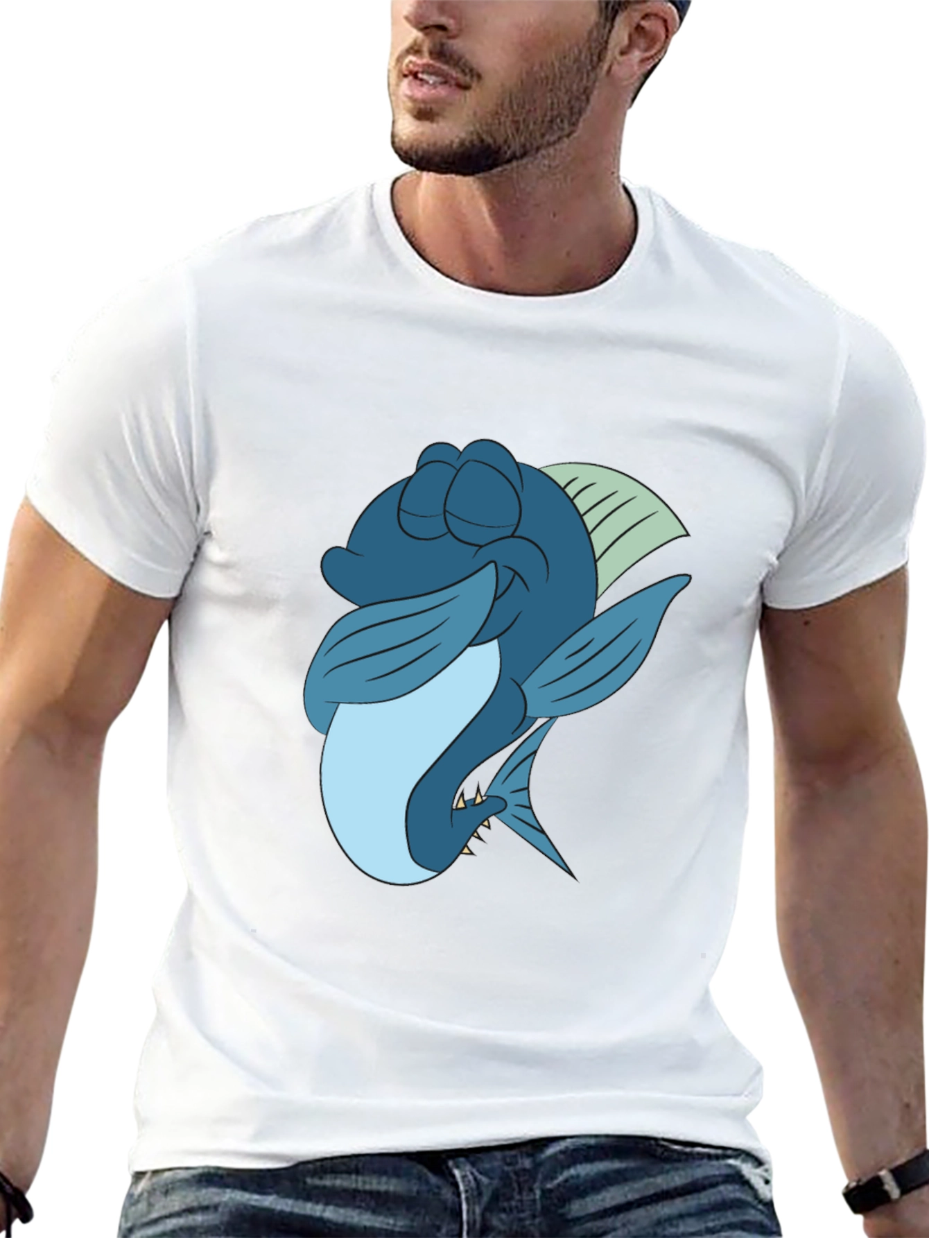 Cartoon Fish Graphic Tee - 13