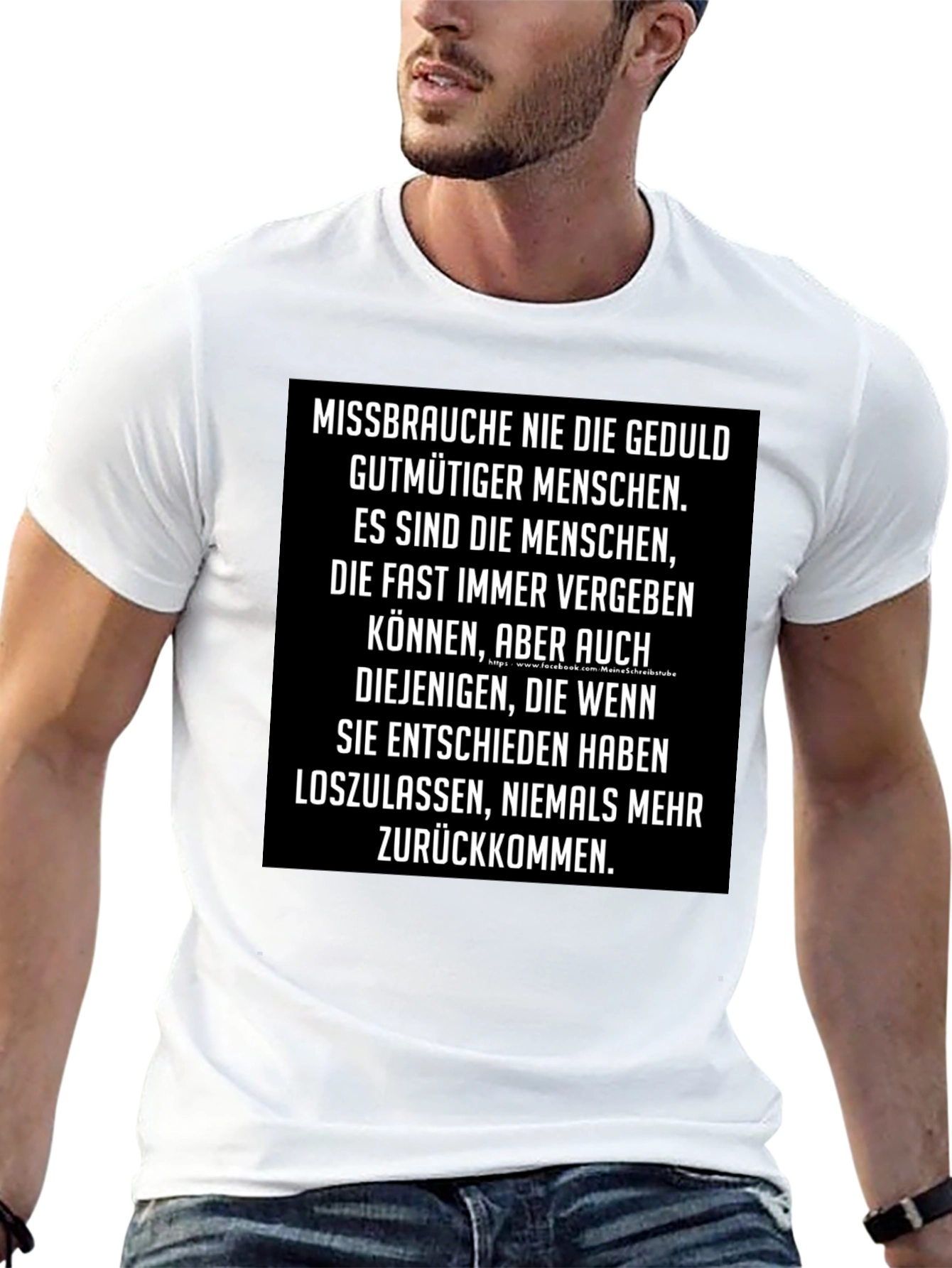 Black Men's Graphic T-Shirt - German Quote view 13