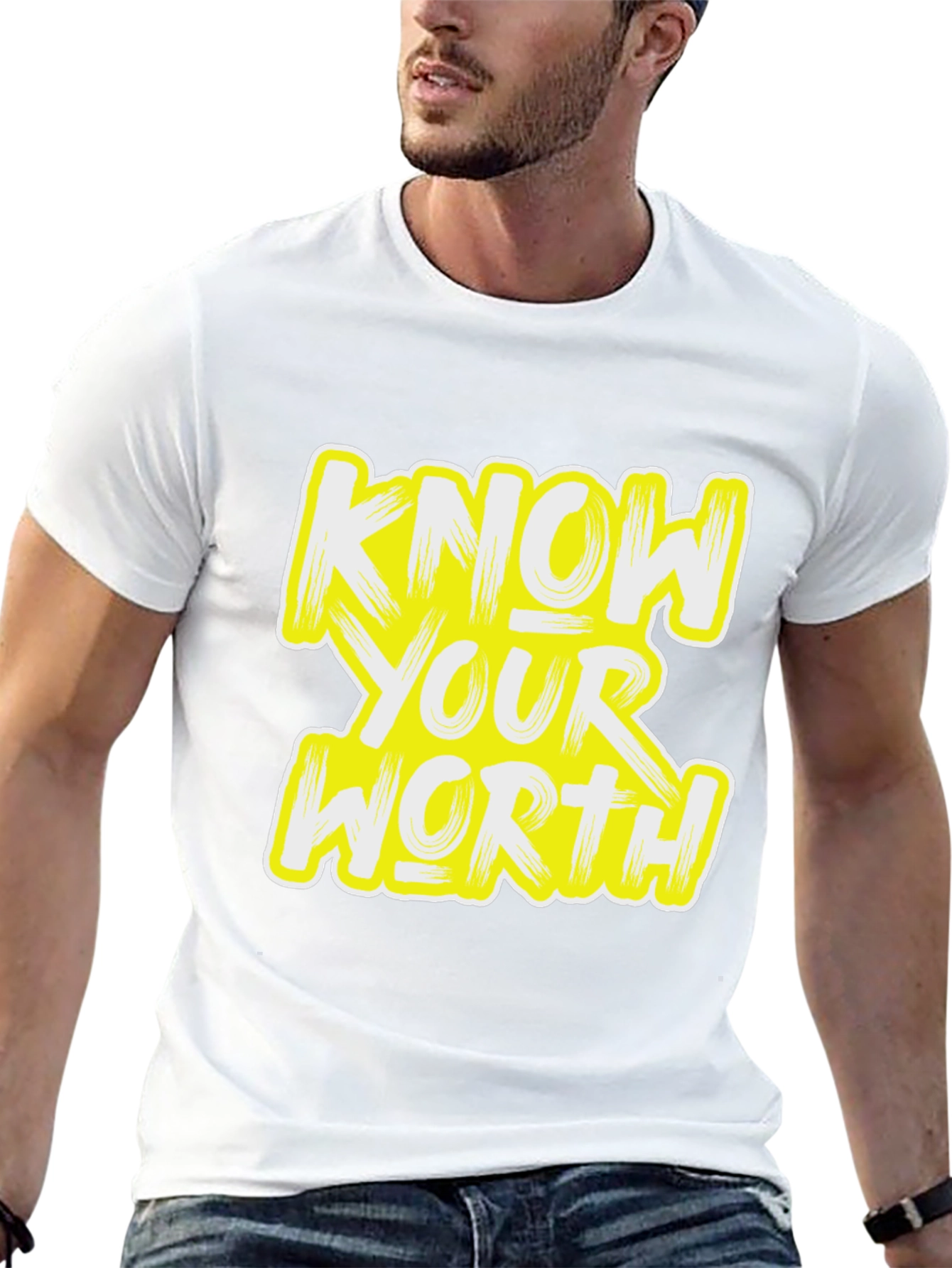 Black Know Your Worth Graphic T-Shirt - Black view 13
