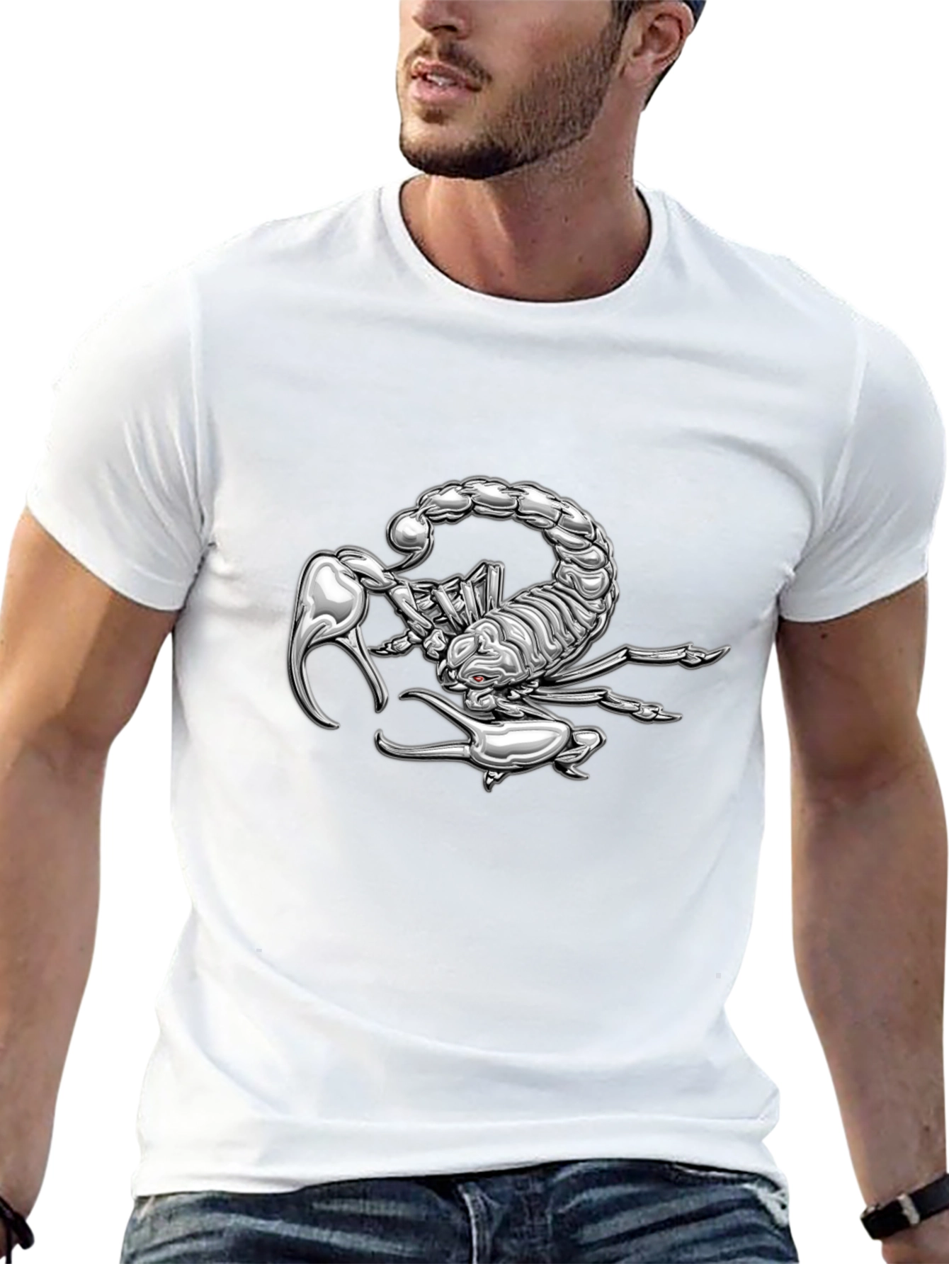 Black Scorpion Graphic Tee - Bold & Edgy Black T-Shirt view 13