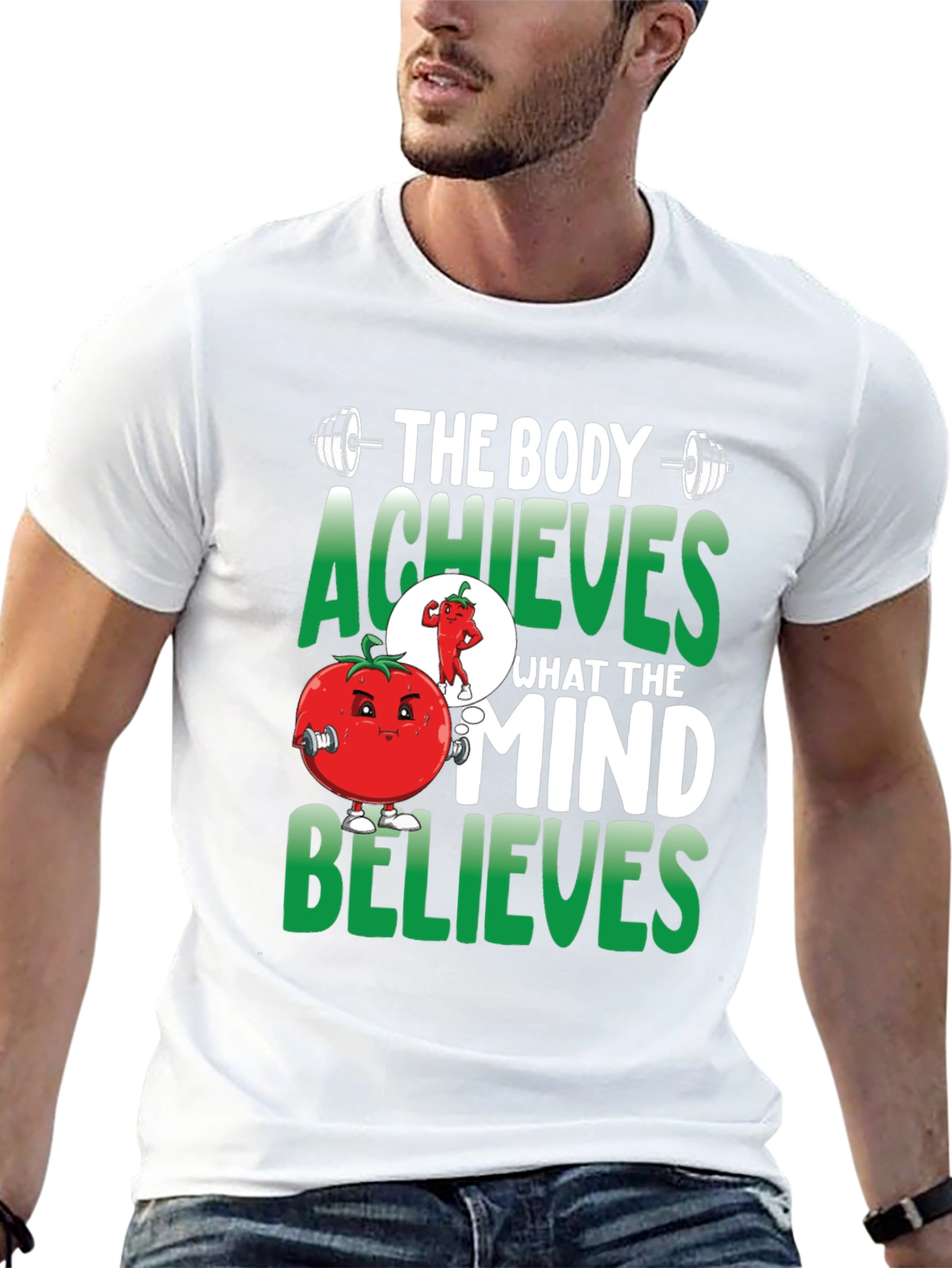 Black Body Achieves Mind Believes T-Shirt view 13