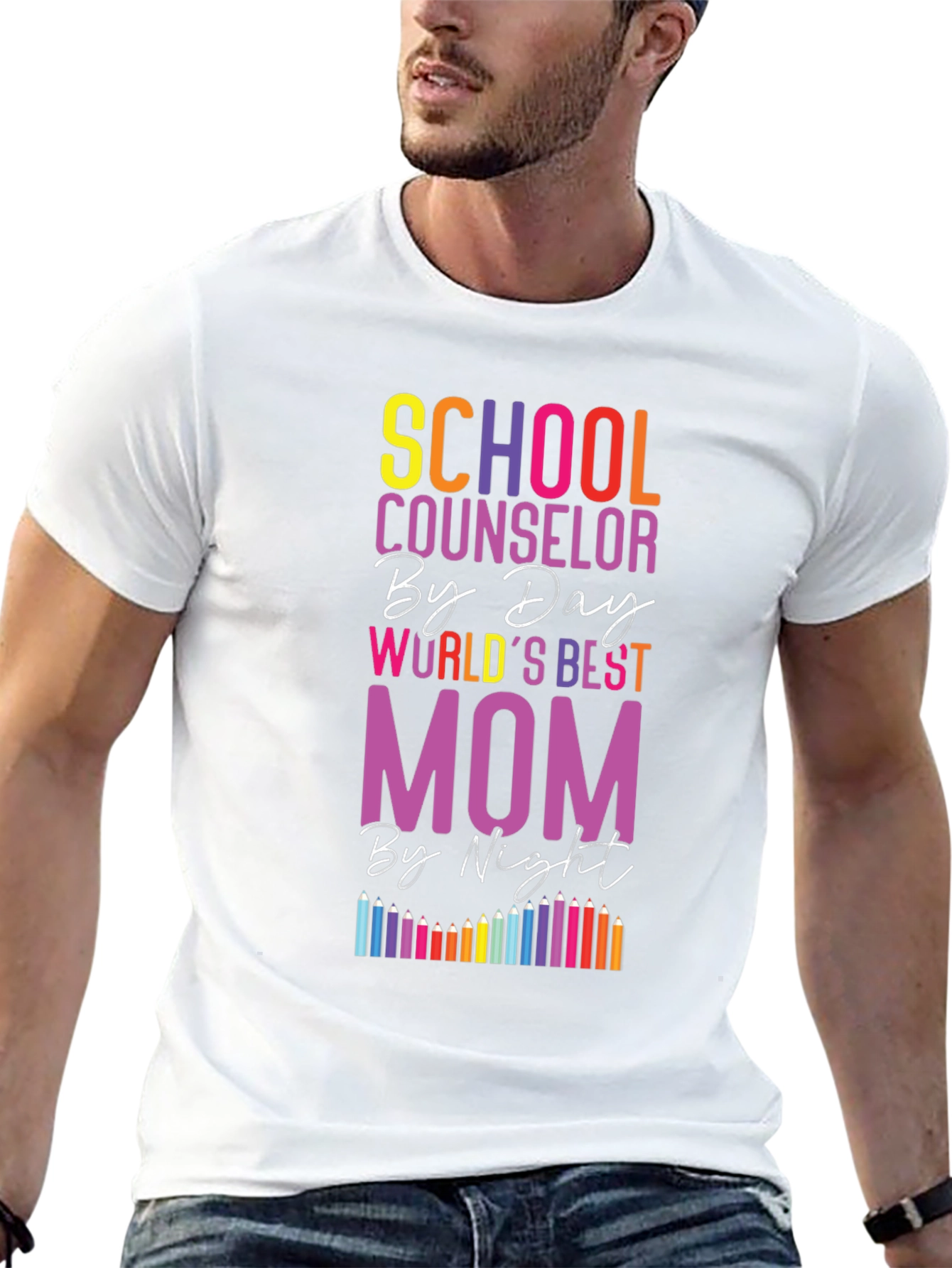Black School Counselor Mom T-Shirt view 13