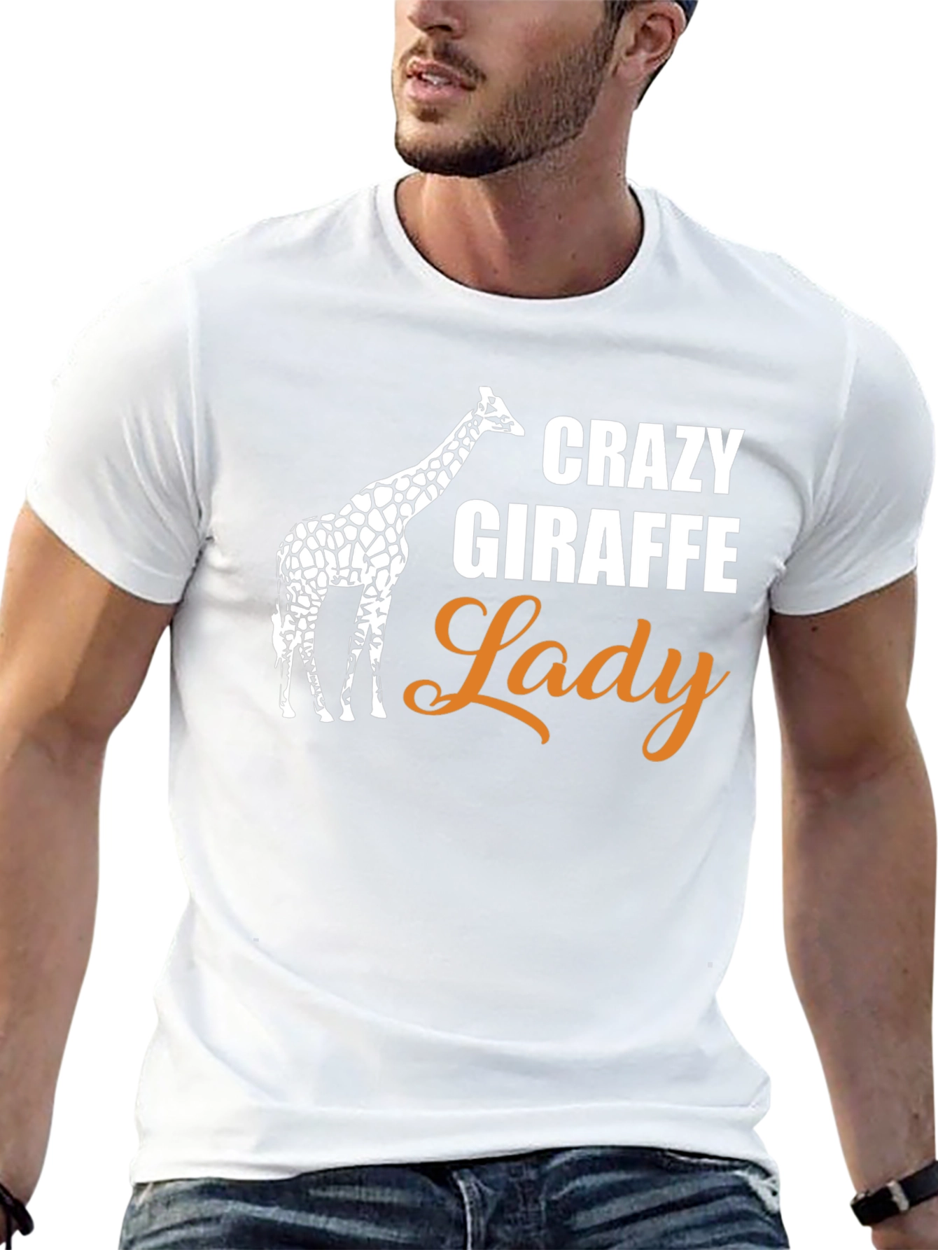 Crazy Giraffe Lady T-Shirt - Unisex - 13