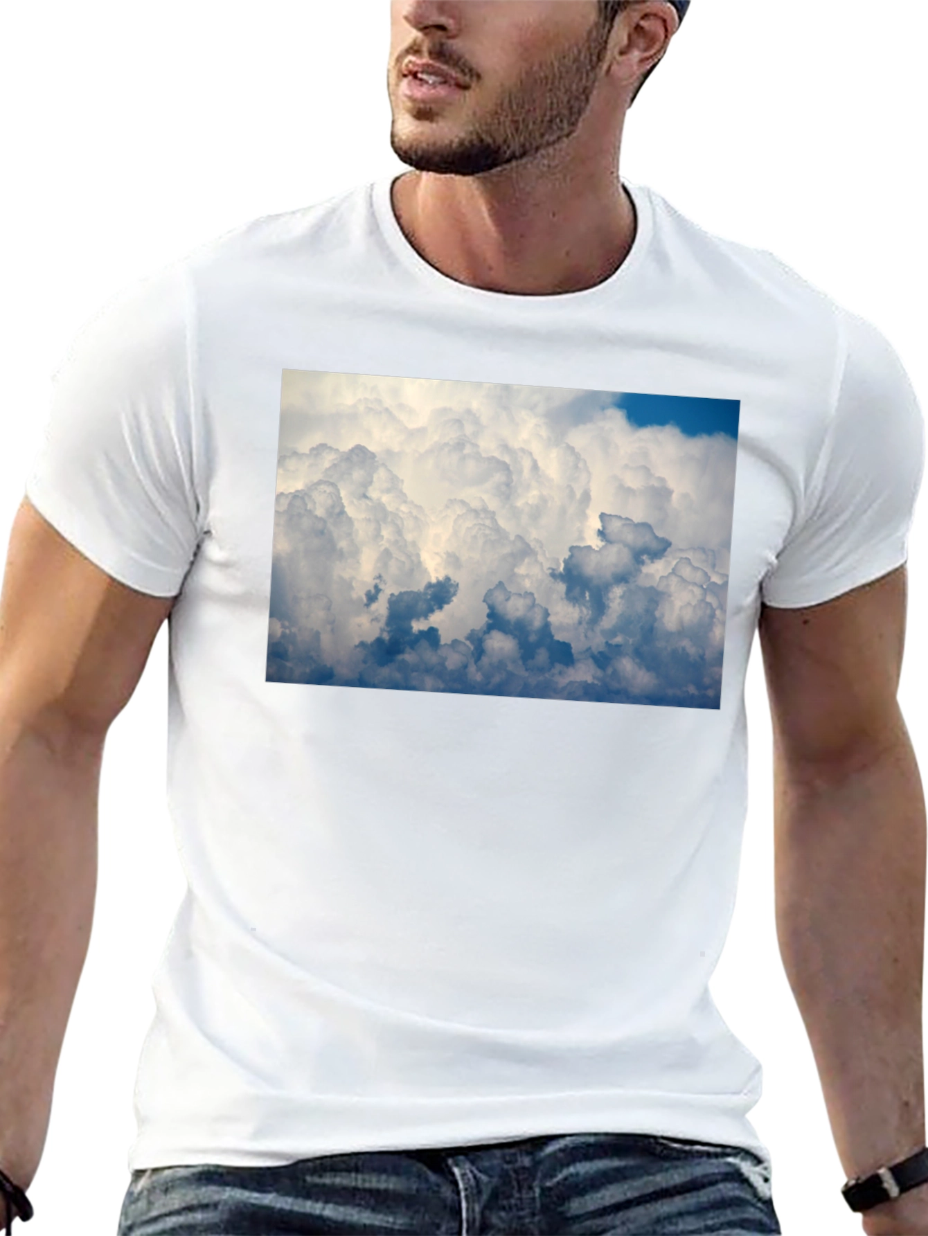 Black Cloudscape Graphic Tee - Men's Black T-Shirt view 13