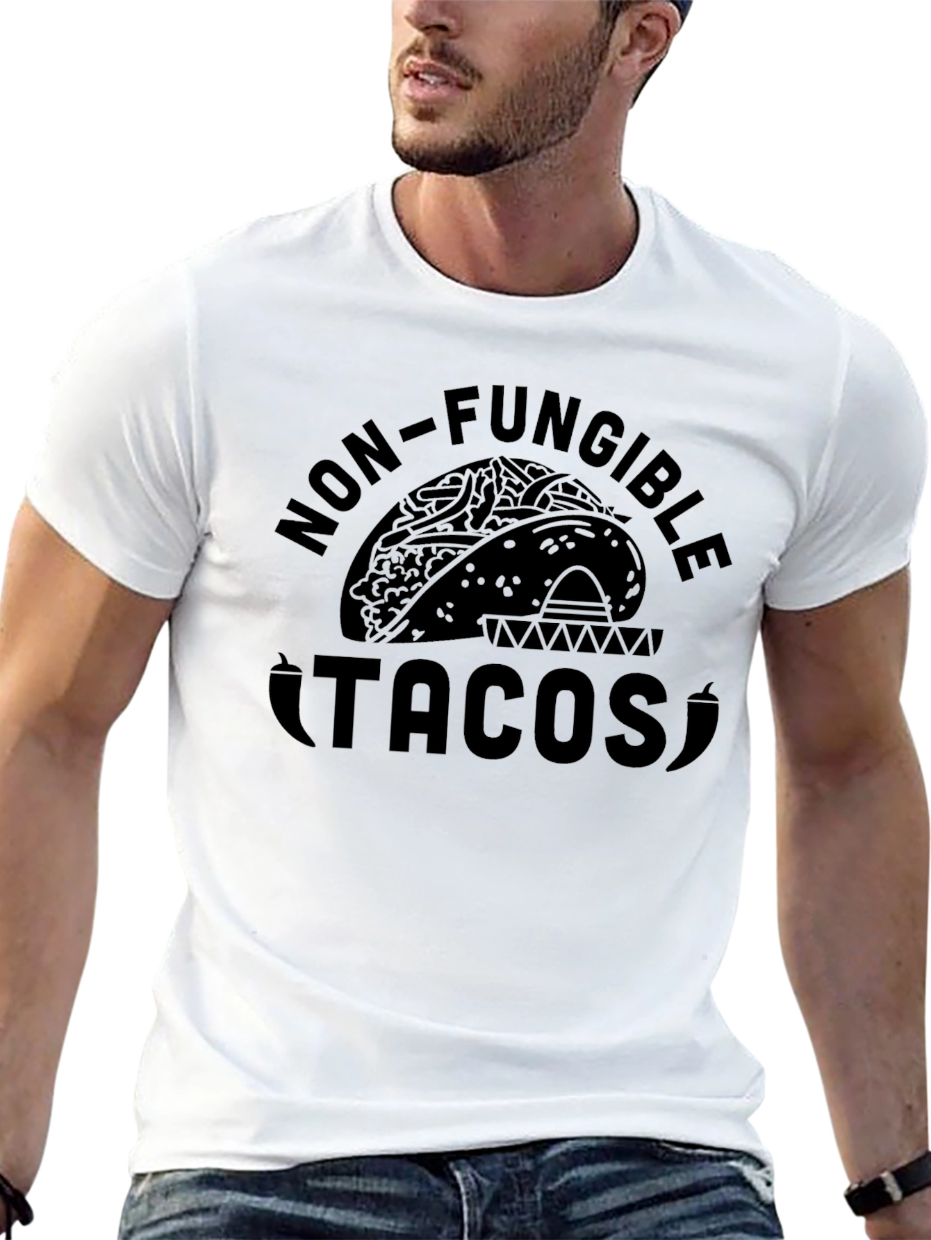 Black Non-Fungible Tacos Graphic Tee - Black view 13