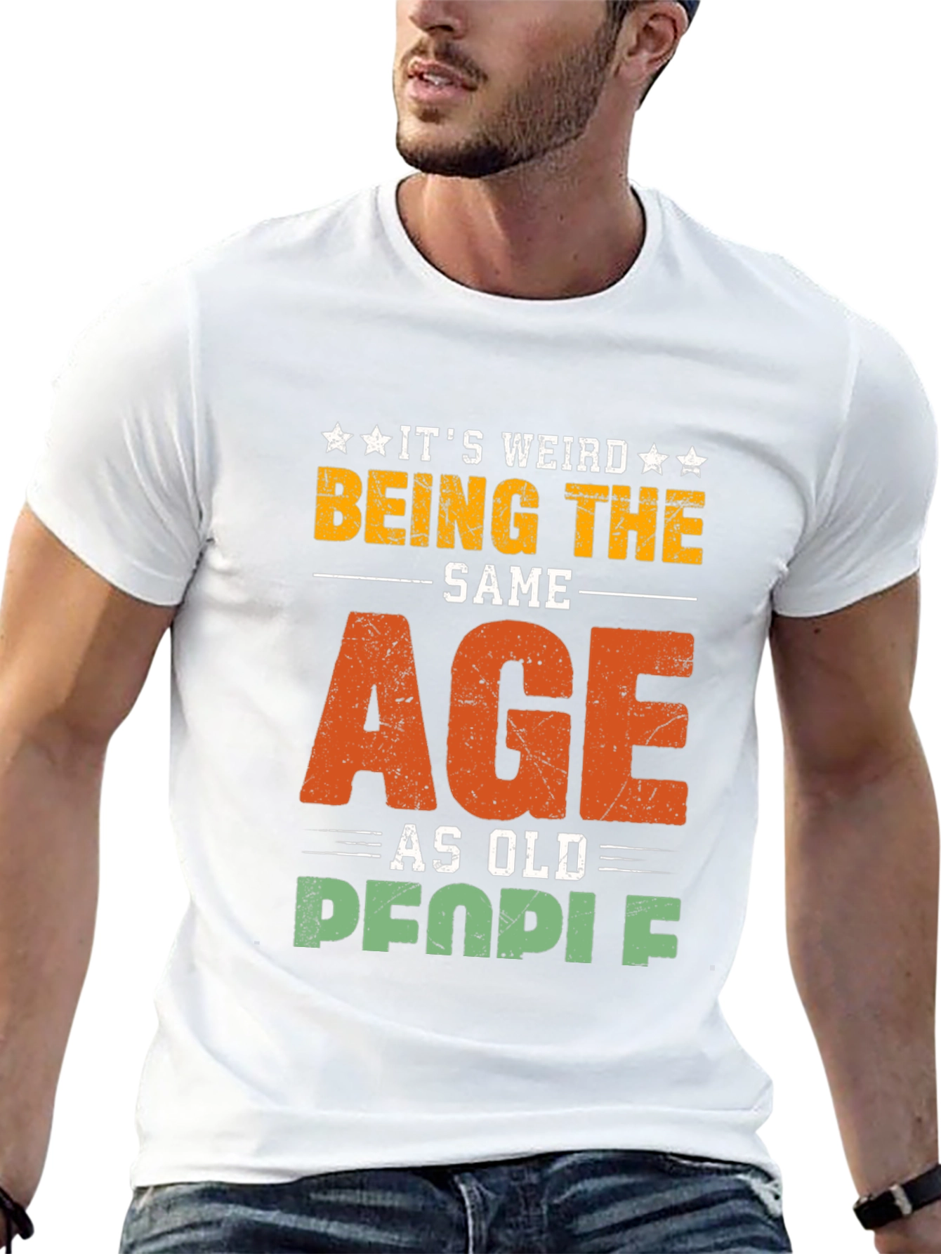 Black It's Weird Being The Same Age As Old People T-Shirt view 13