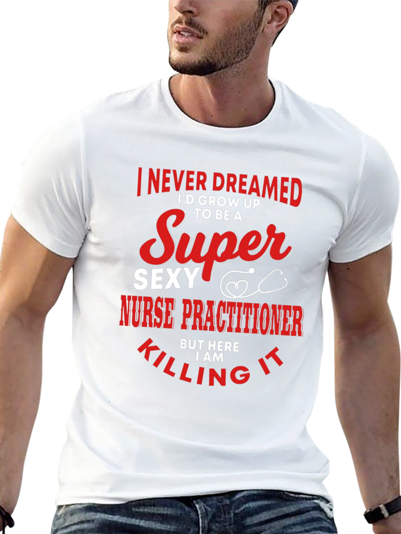 Black Super Sexy Nurse Practitioner Novelty Tee view 13