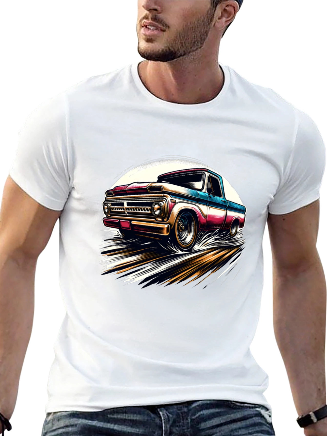 Black Vintage Truck Graphic Tee - Classic Cool Style view 13