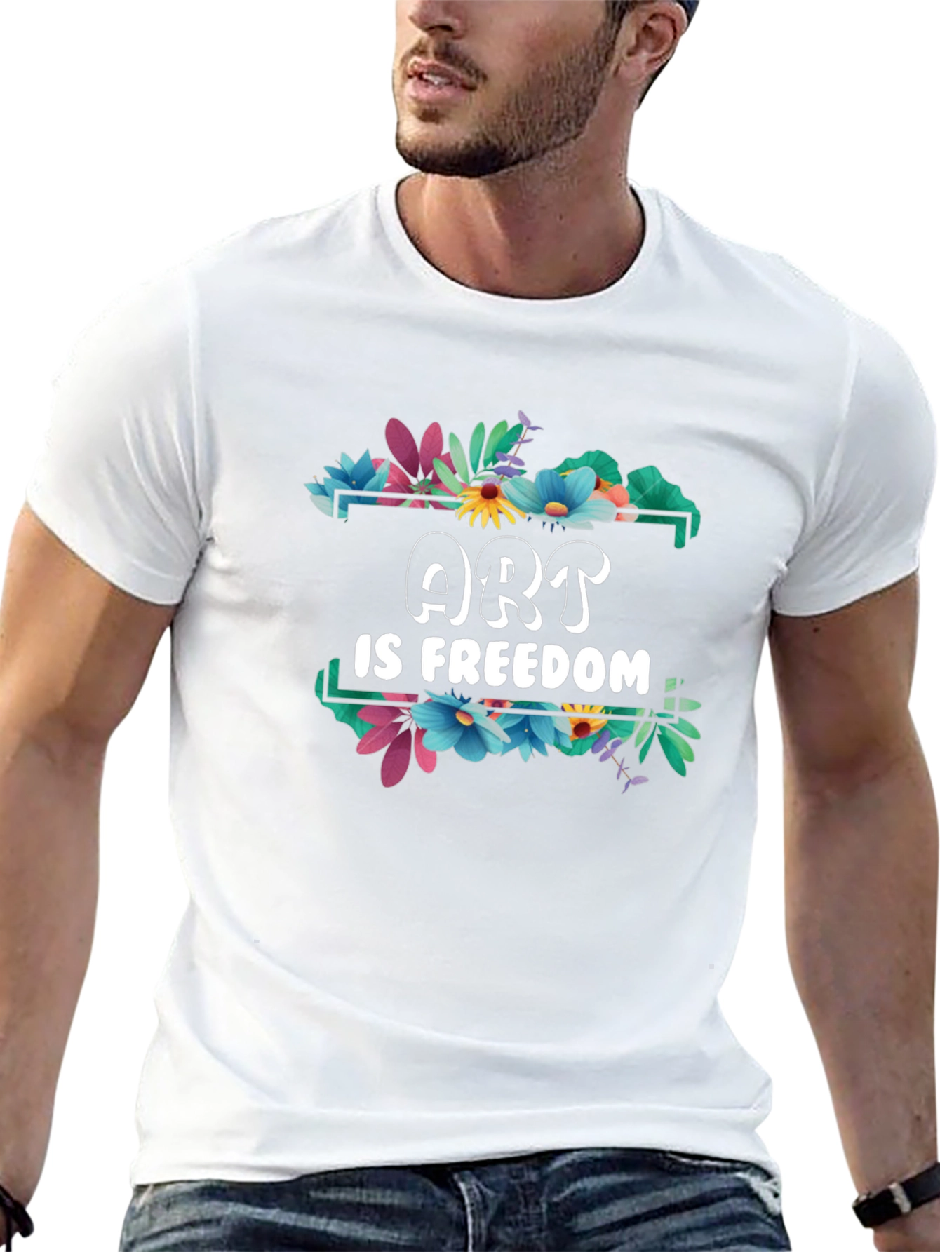 Black Art is Freedom Floral Graphic Tee view 13