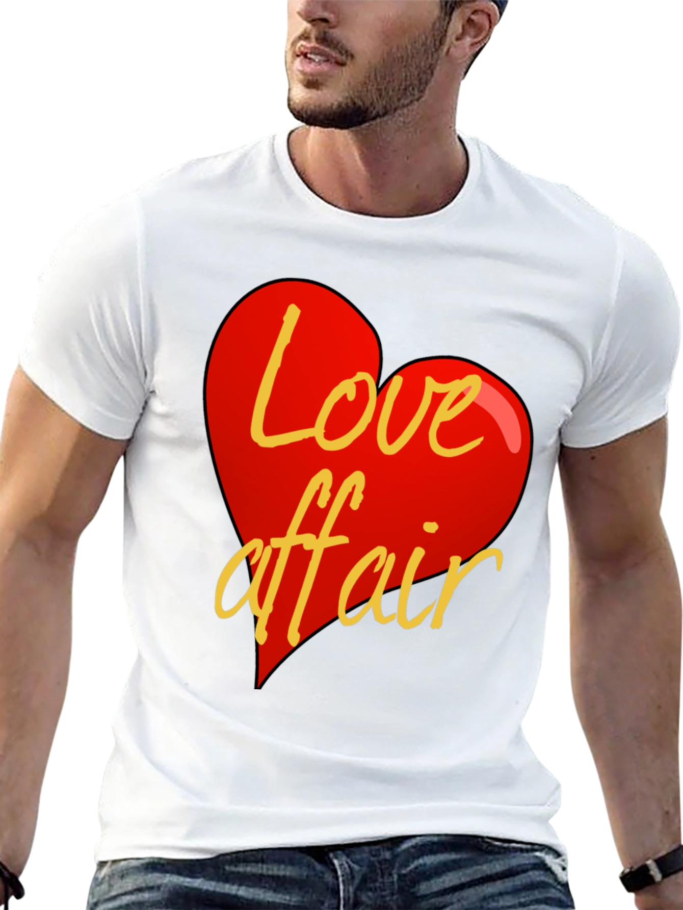 Black Love Affair Graphic Tee - Black Crew Neck T-Shirt view 13