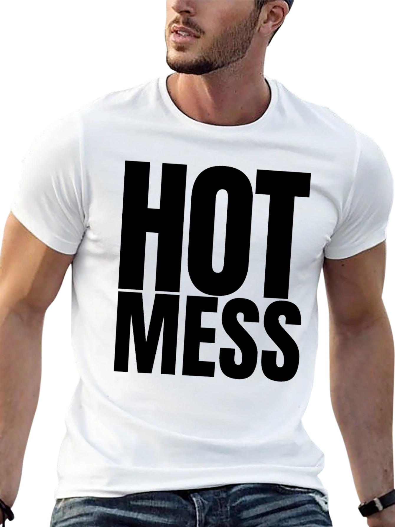 Black Hot Mess Graphic T-Shirt - Bold Statement Tee view 13