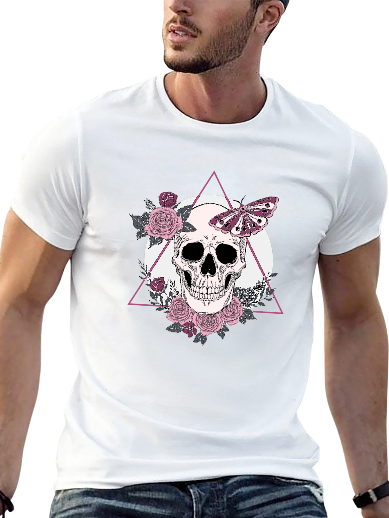 Skull & Butterfly Graphic Tee - 13